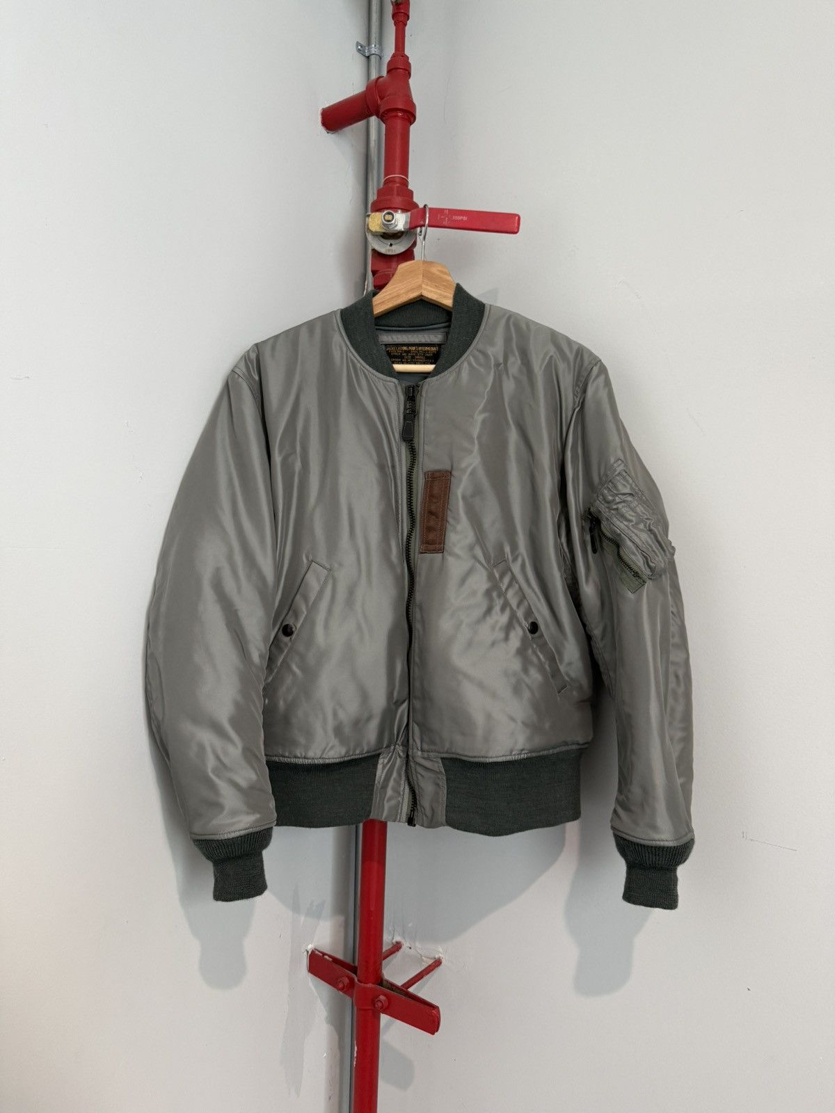 The Real McCoy's Silver Gray MA-1 Jacket Size US S / EU 44-46 / 1 - 1 Thumbnail