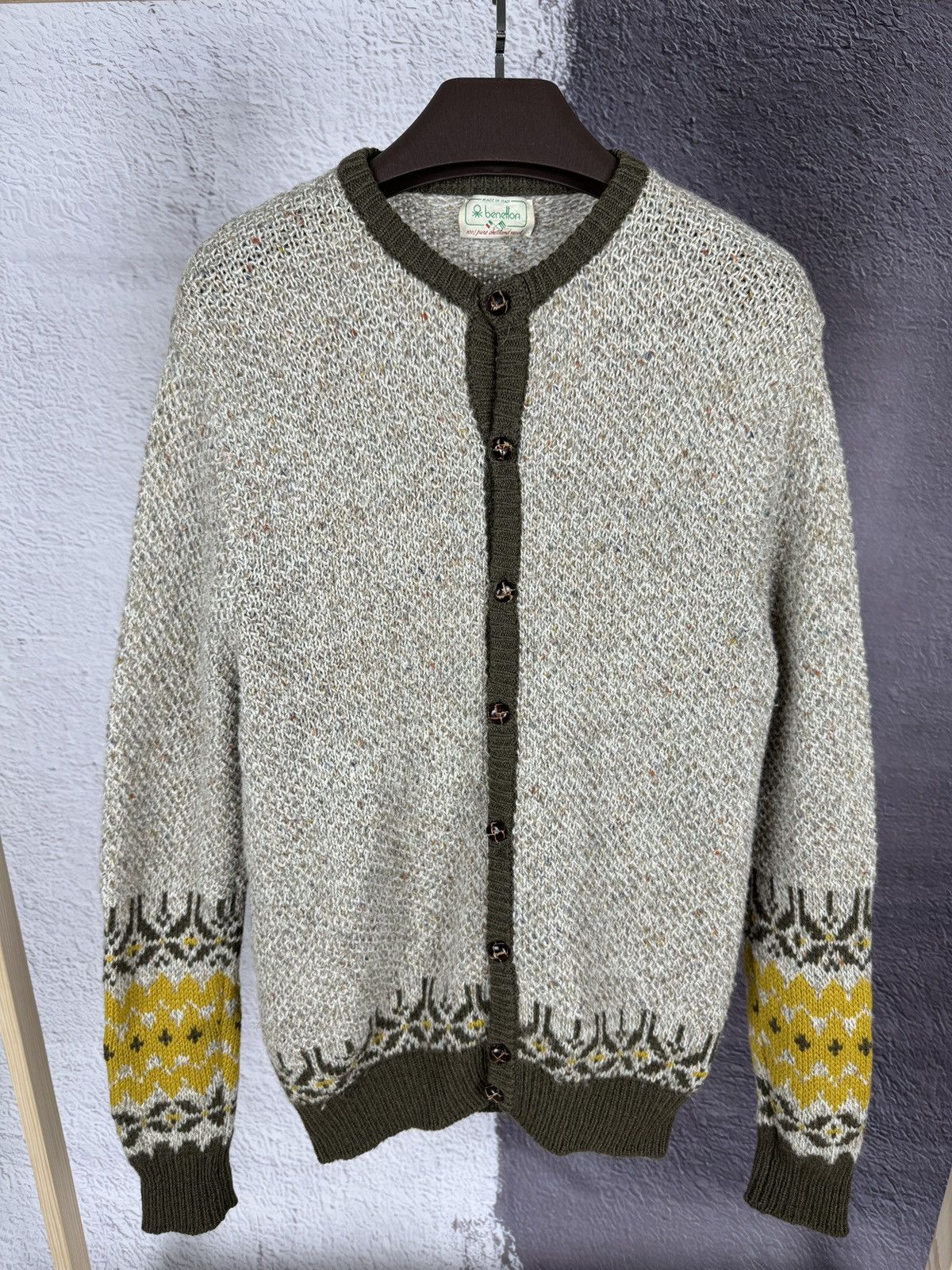 Benetton Benetton vintage 90 button up sweater cardigan made in Italy Size US M / EU 48-50 / 2 - 2 Thumbnail