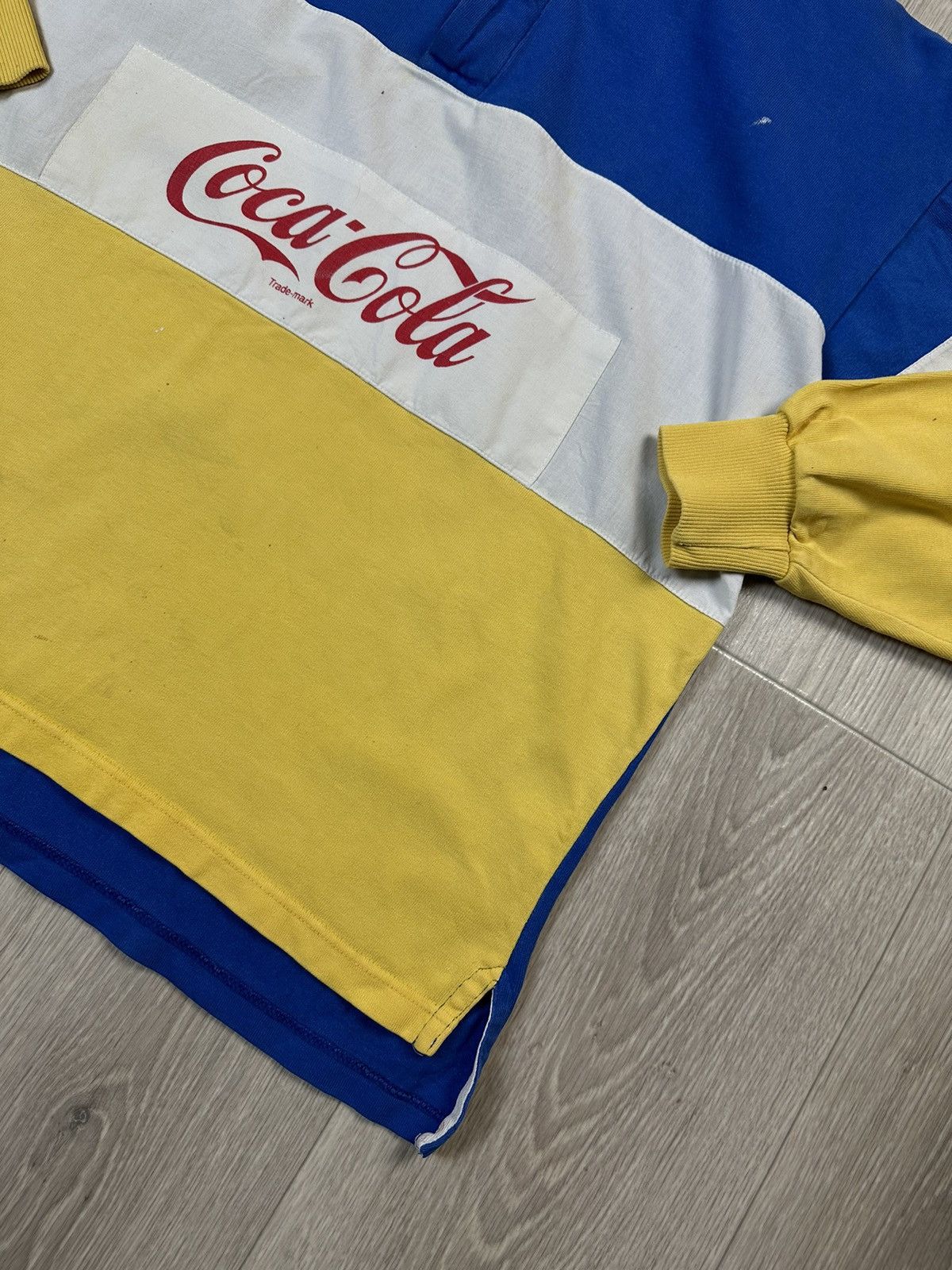 Coca Cola × Vintage Vintage 90s Coca-Cola Rugby Polo T-Shirt Size US M / EU 48-50 / 2 - 5 Thumbnail