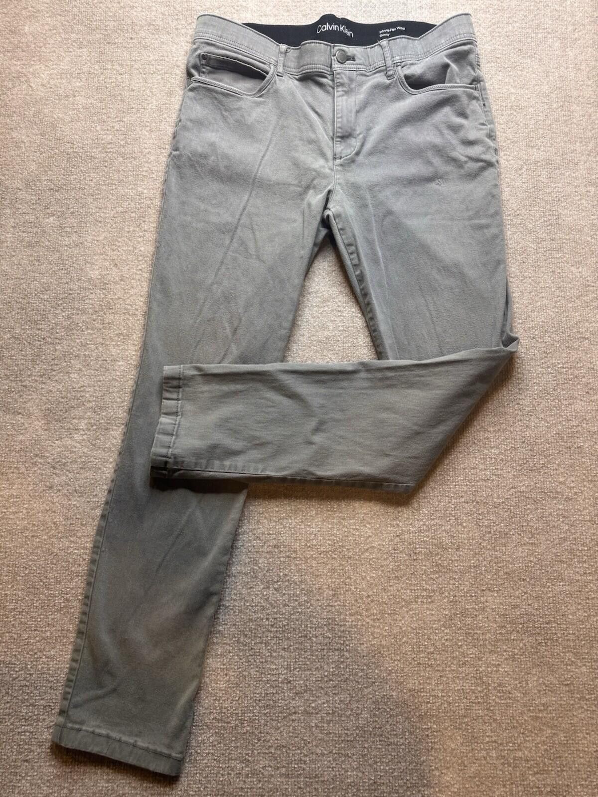 Calvin Klein Calvin Klein Skinny Infinite Flex Waist Gray Casual Pant 754 Size US 34 / EU 50 - 2 Thumbnail