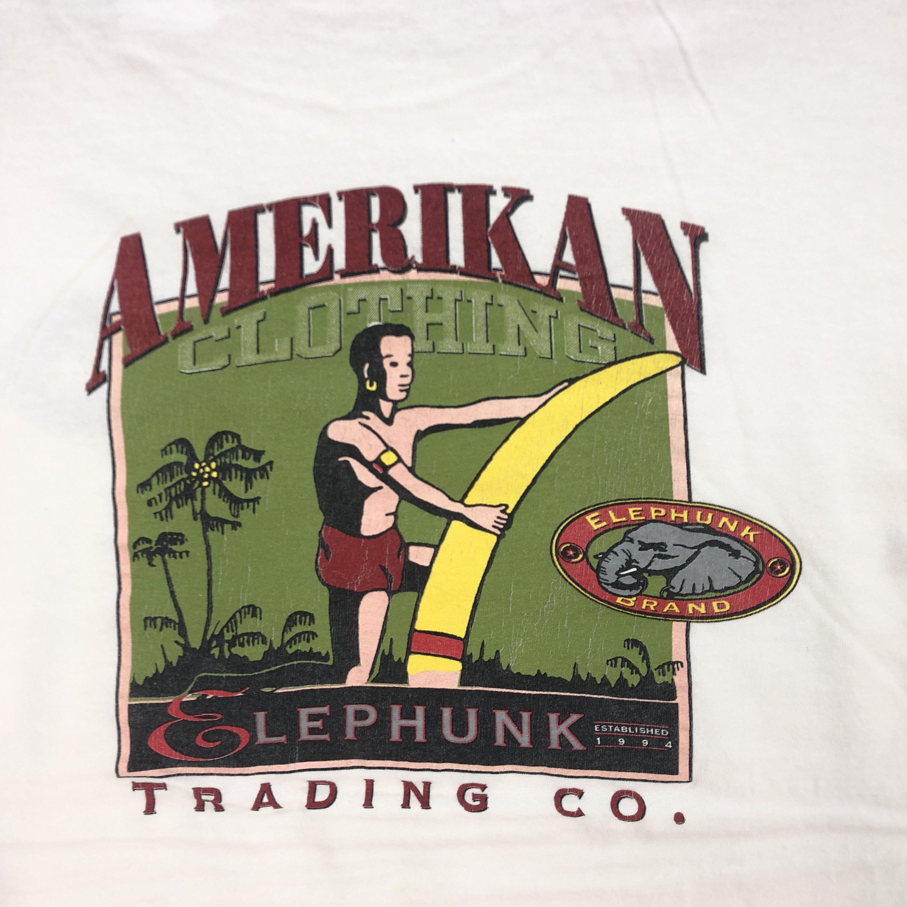 Vintage Vintage 90s Amerikan Clothing T Shirt Elephunk Brand Tees Size US M / EU 48-50 / 2 - 6 Thumbnail