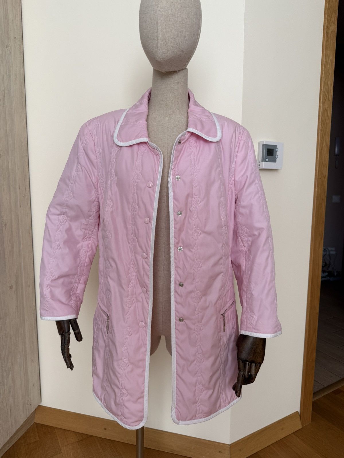 Escada Escada Vintage Quilted Jacket – Pink Satin Size M / US 6-8 / IT 42-44 - 5 Thumbnail