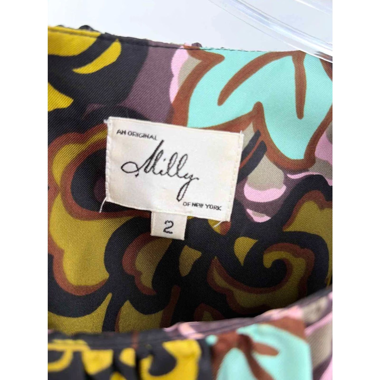 MILLY Milly Green Dress Midi Sleeveless Size 2 Regular Pre-Owned Size XS / US 0-2 / IT 36-38 - 3 Thumbnail