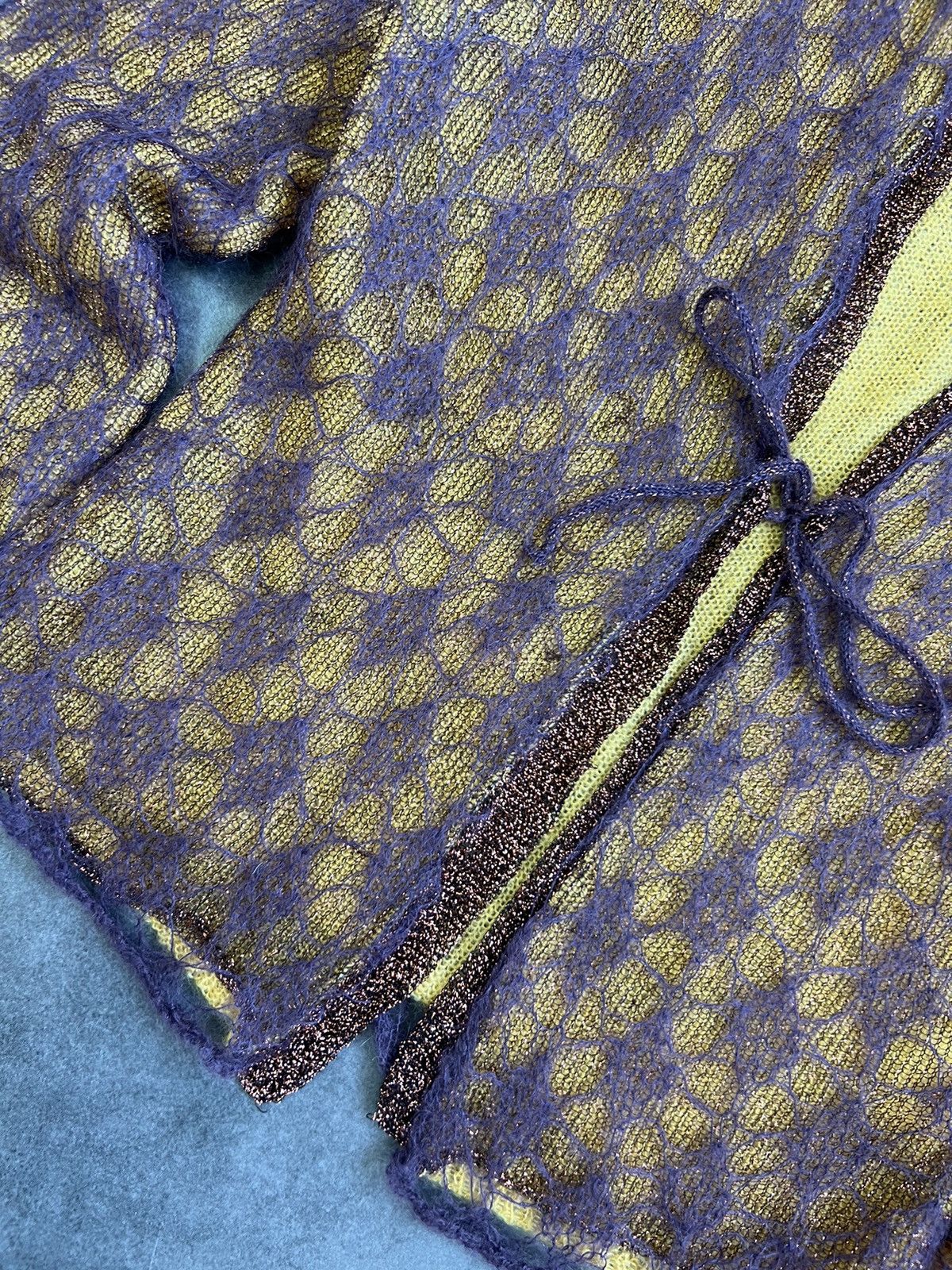 Cavalli Class × Roberto Cavalli × Vintage 2000s Cavalli Fur Mohair Sweater cardigan and top Size M / US 6-8 / IT 42-44 - 6 Thumbnail