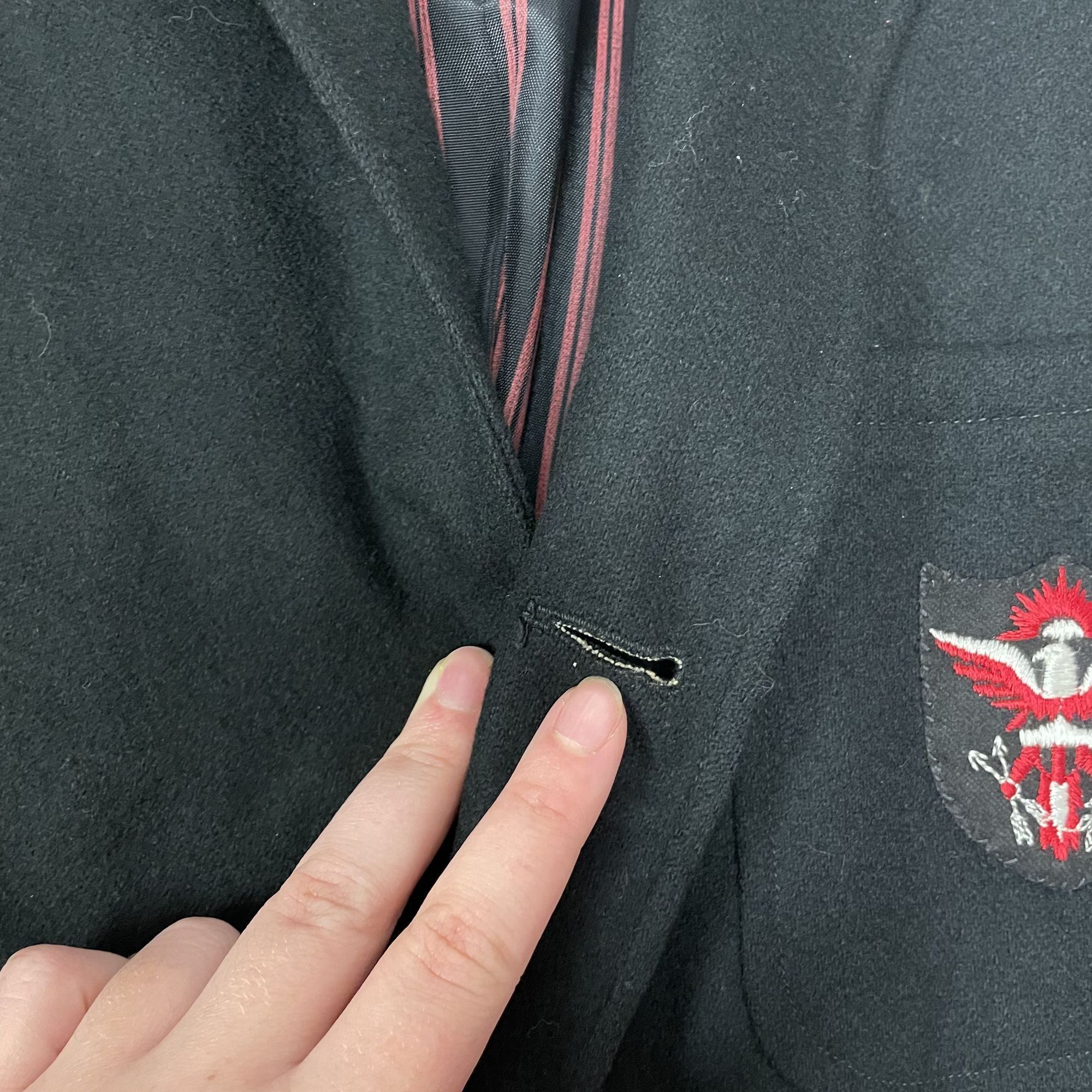 Other Vtg Sport Coat WOOL Jacket MILITARY USN US Army Patch Blazer Size 38R - 10 Thumbnail