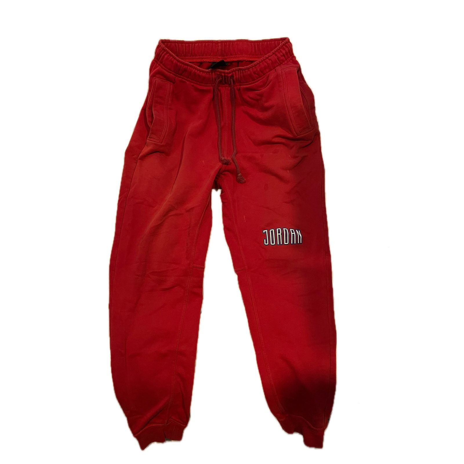 Nike Nike Air Jordan Red Cuffed Sweatpants Joggers Mens Small Size US 30 / EU 46 - 1 Thumbnail