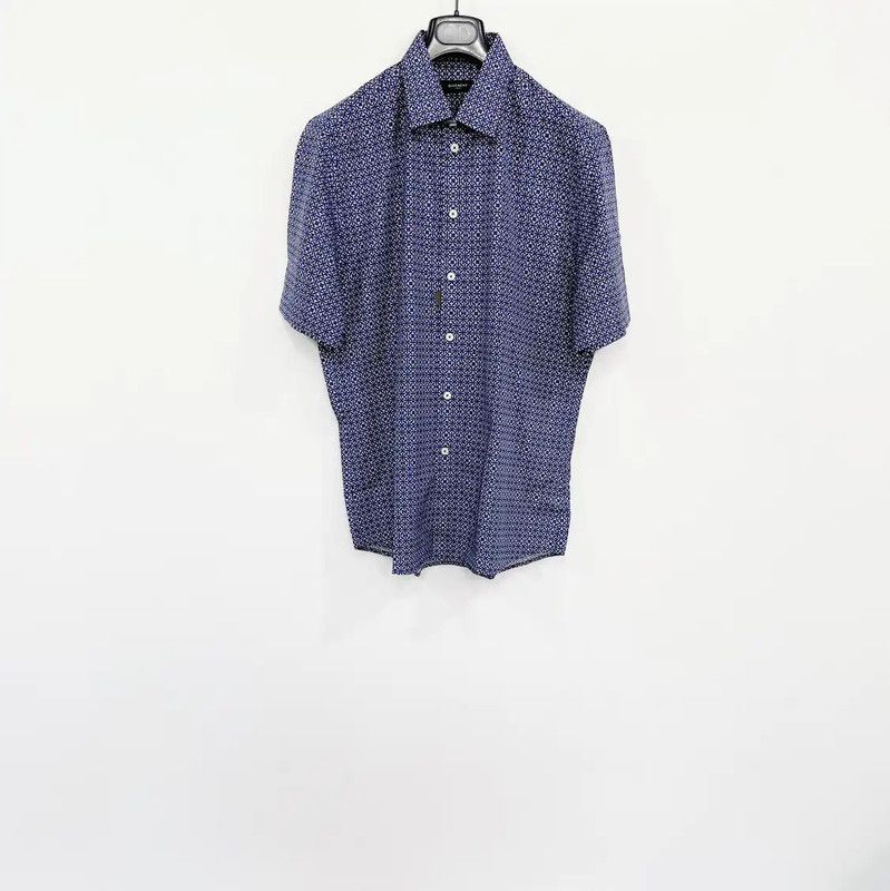 Givenchy Givenchy Light Blue Cotton Short Sleeve Shirt 0089 Size US XL / EU 56 / 4 - 1 Thumbnail