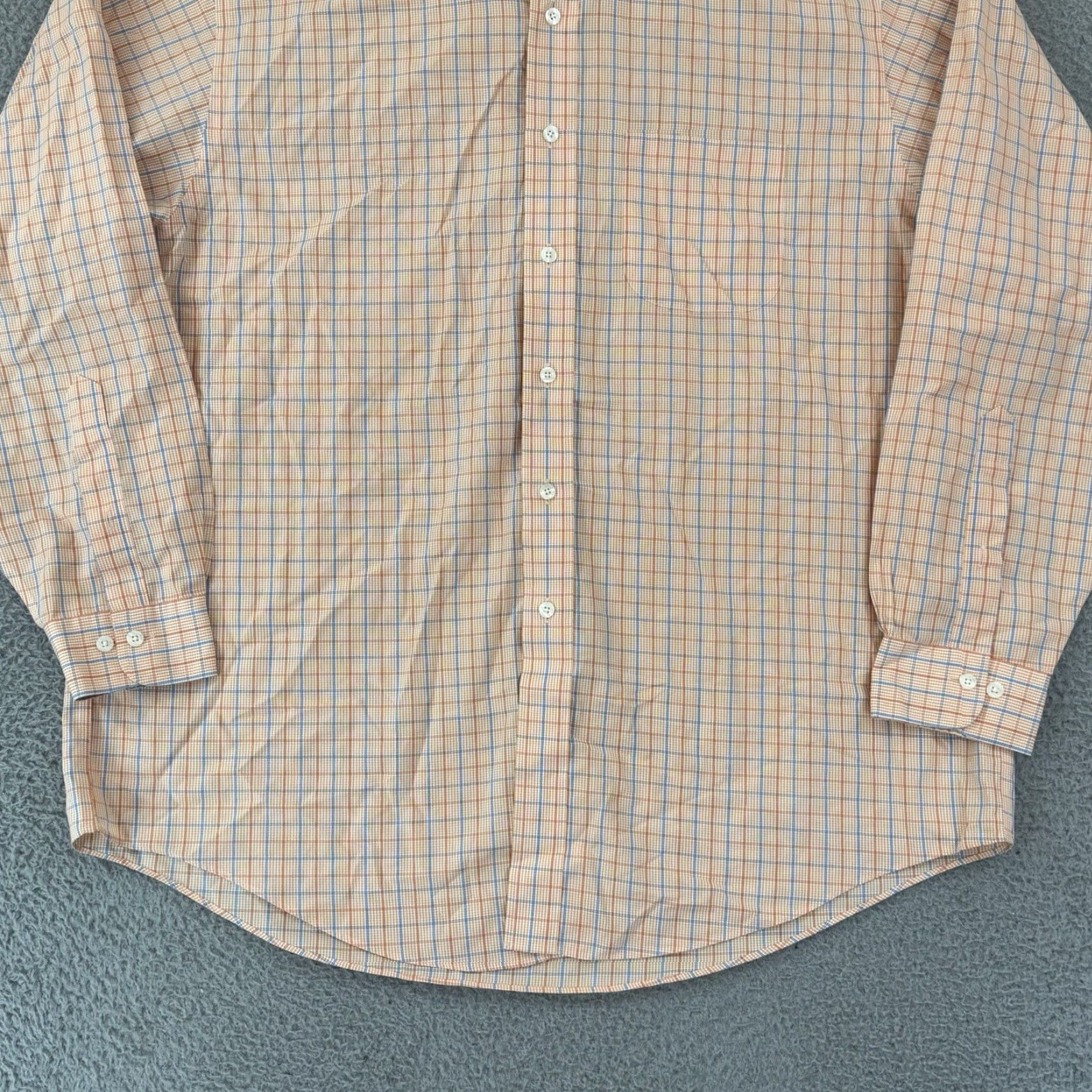 Brooks Brothers Brooks Brothers Shirt Mens 2XL Orange Check Long Sleeve Dress Shirt Size US XXL / EU 58 / 5 - 2 Thumbnail