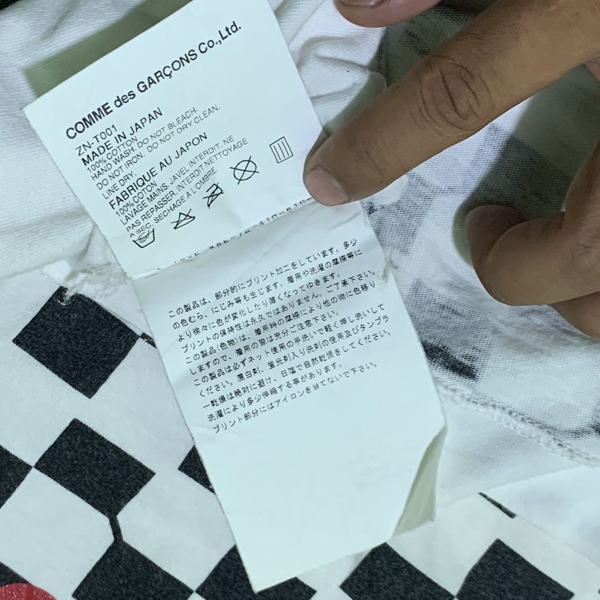 Comme des Garcons RARE‼️ Comme des garcons X Peggy moffitt checkerboard tshirt Size M / US 6-8 / IT 42-44 - 7 Thumbnail
