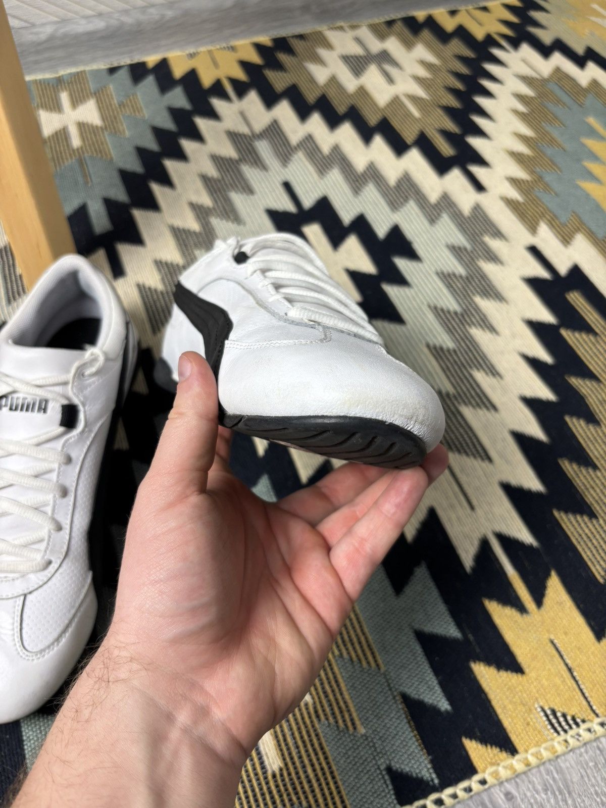 Puma Puma Speedcat leather shoes white and black Size US 10.5 / EU 43-44 - 7 Thumbnail