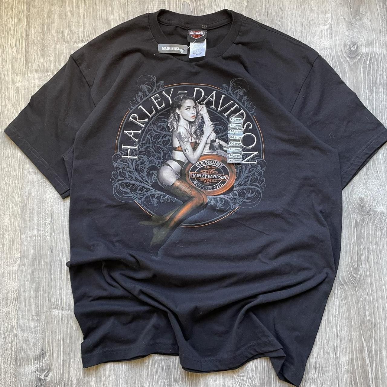 Harley Davidson × Vintage Vintage Y2K 2000's Harley Davidson Grunge Erotic Graphic Tee Size US XL / EU 56 / 4 - 1 Thumbnail