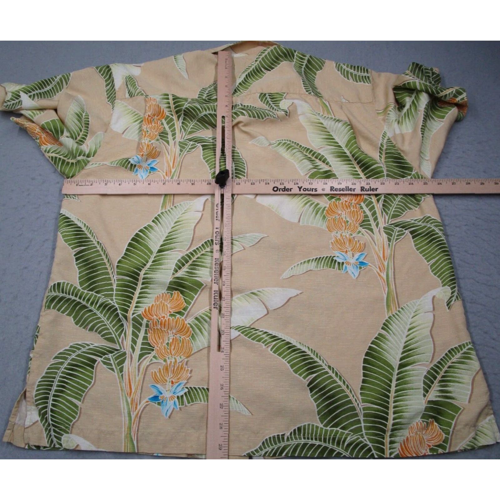 Tommy Bahama Tommy Bahama Mens Yellow Silk Hawaiian Button Up Short Sleeve Shirt Extra Large Size US XL / EU 56 / 4 - 6 Thumbnail