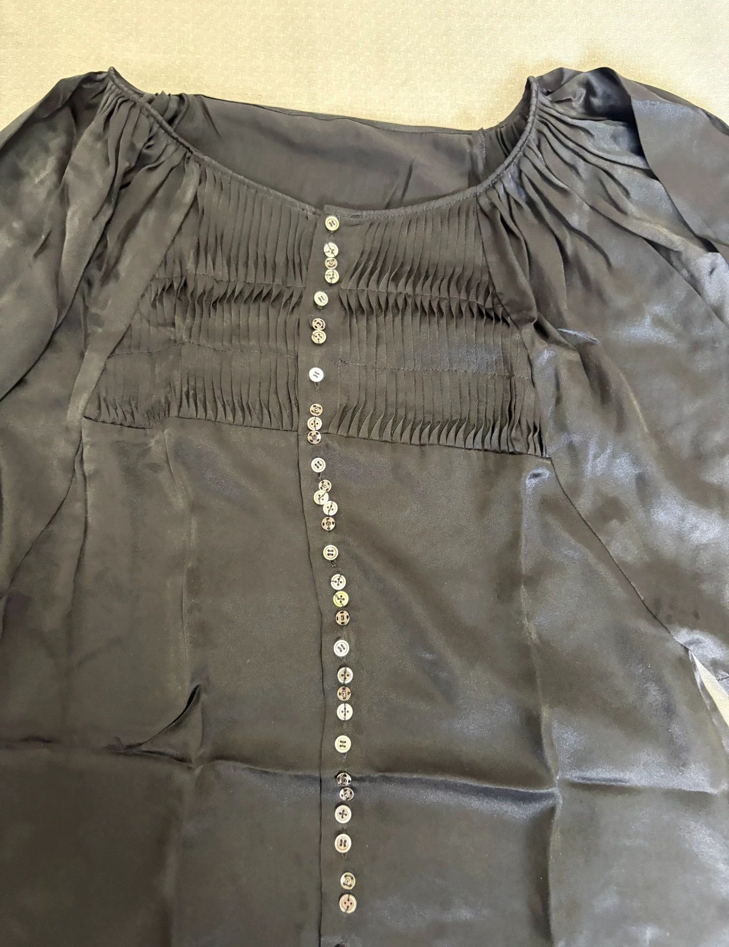 Sunao Kuwahara sunaokuwahara vintage dress feather collar pleats buttoned Size M / US 6-8 / IT 42-44 - 3 Thumbnail