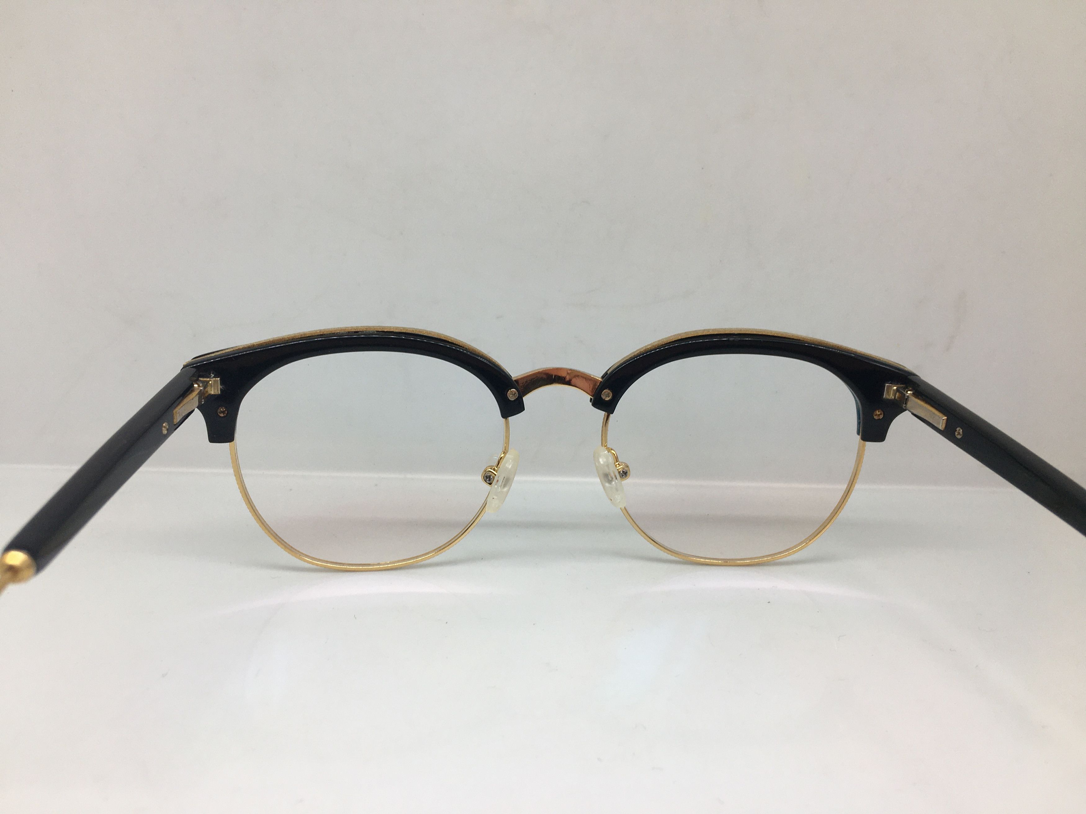 Other Mod Malcolm X Black Gold Eyeglasses Frame Size ONE SIZE - 4 Thumbnail