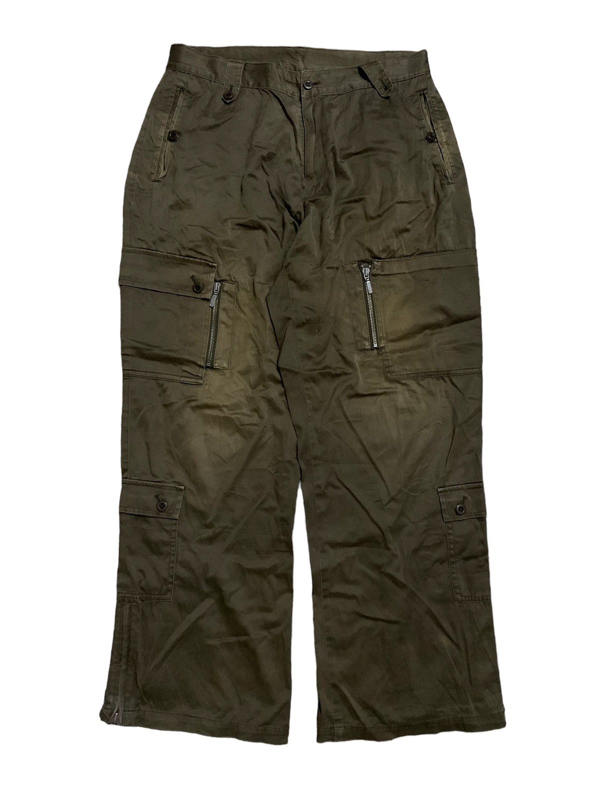 ABAHOUSE Vtg Japanese Abahouse Military Cargo Wide Pant Size US 31 - 1 Thumbnail