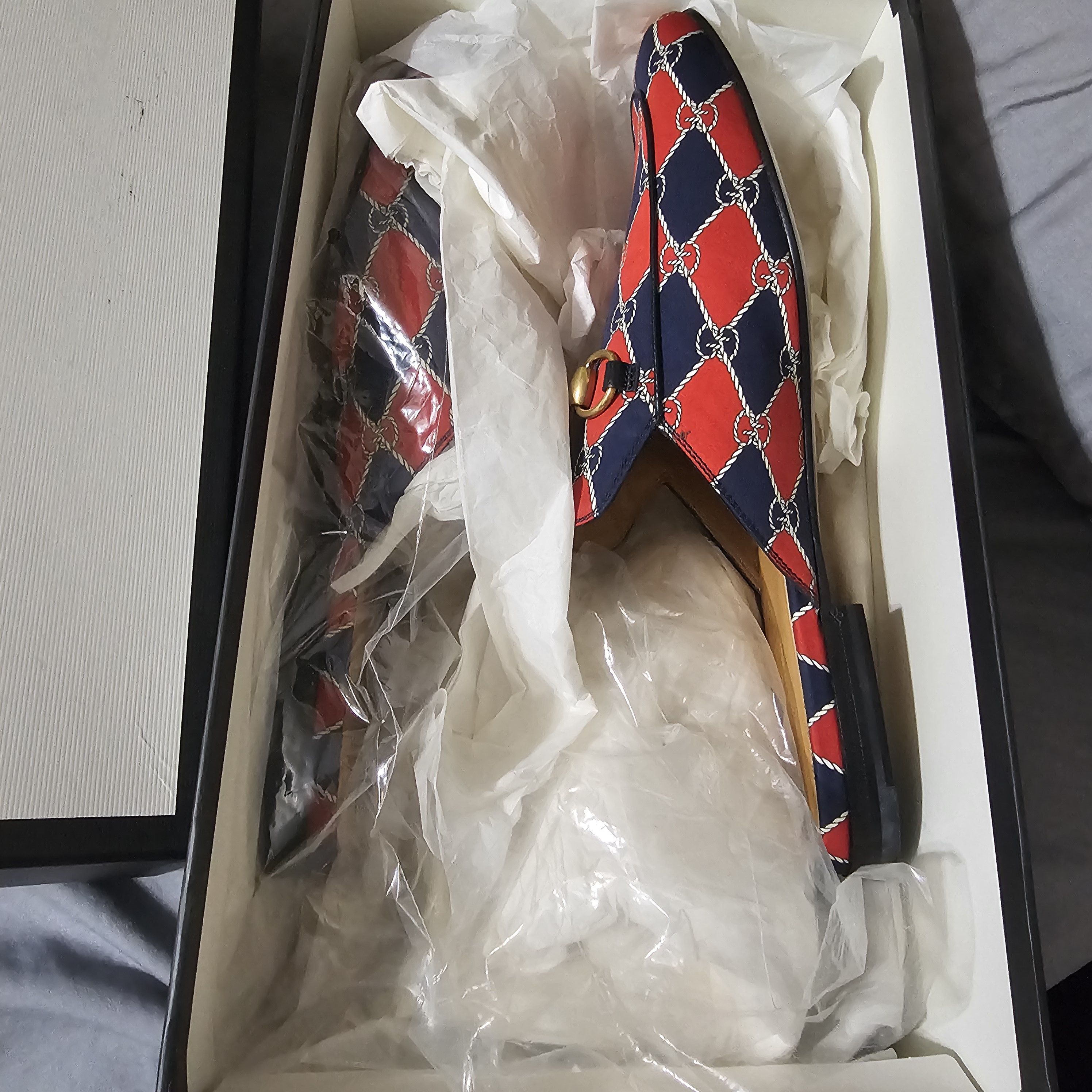 Gucci Gucci Red and Blue Patterned Loafers Size 44 Men's Size US 9 / EU 42 - 3 Thumbnail