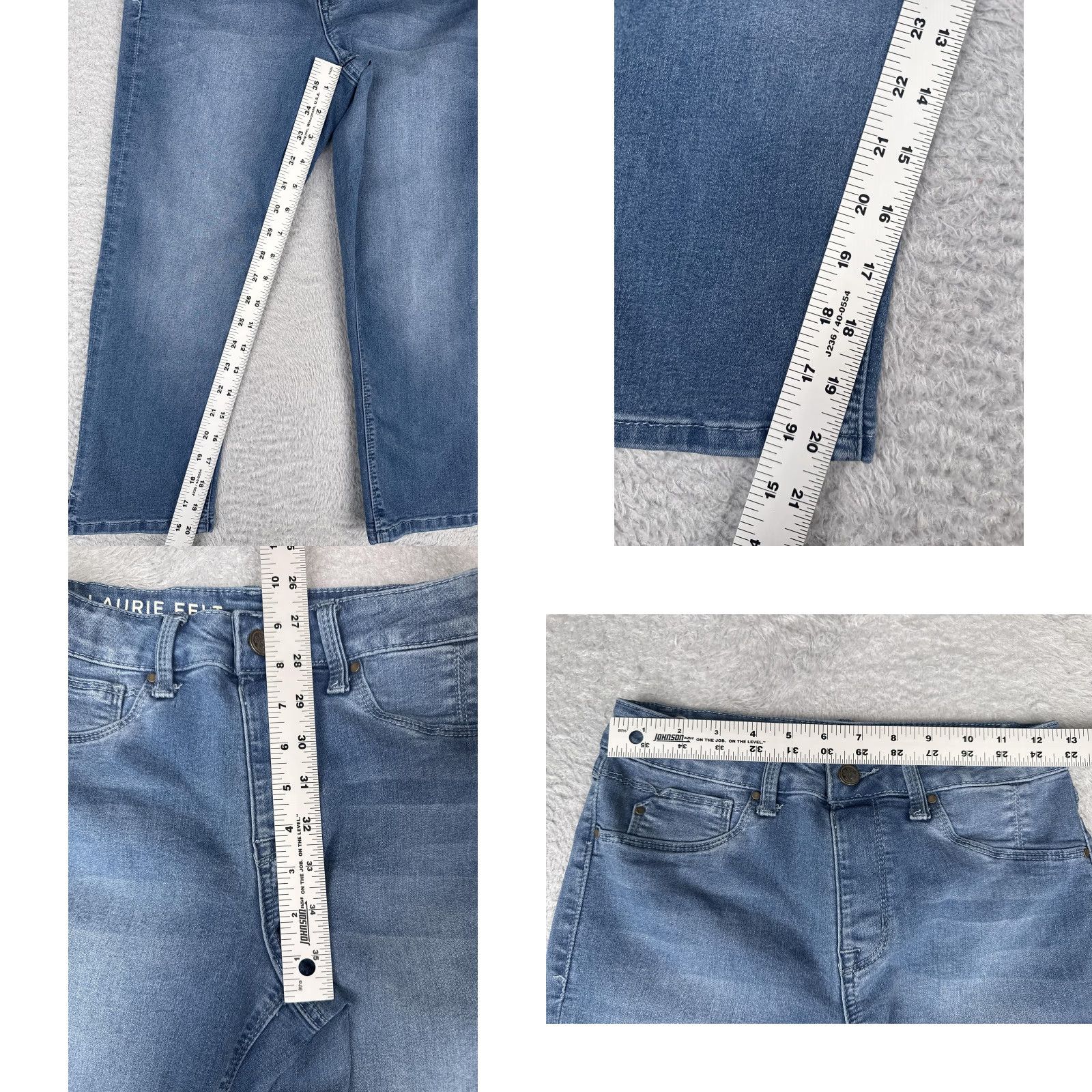 Vintage Laurie Felt Jeans Womens XS Blue Denim Silky Capri Vital Stretch Technology Size 26" / US 2 / IT 38 - 8 Thumbnail