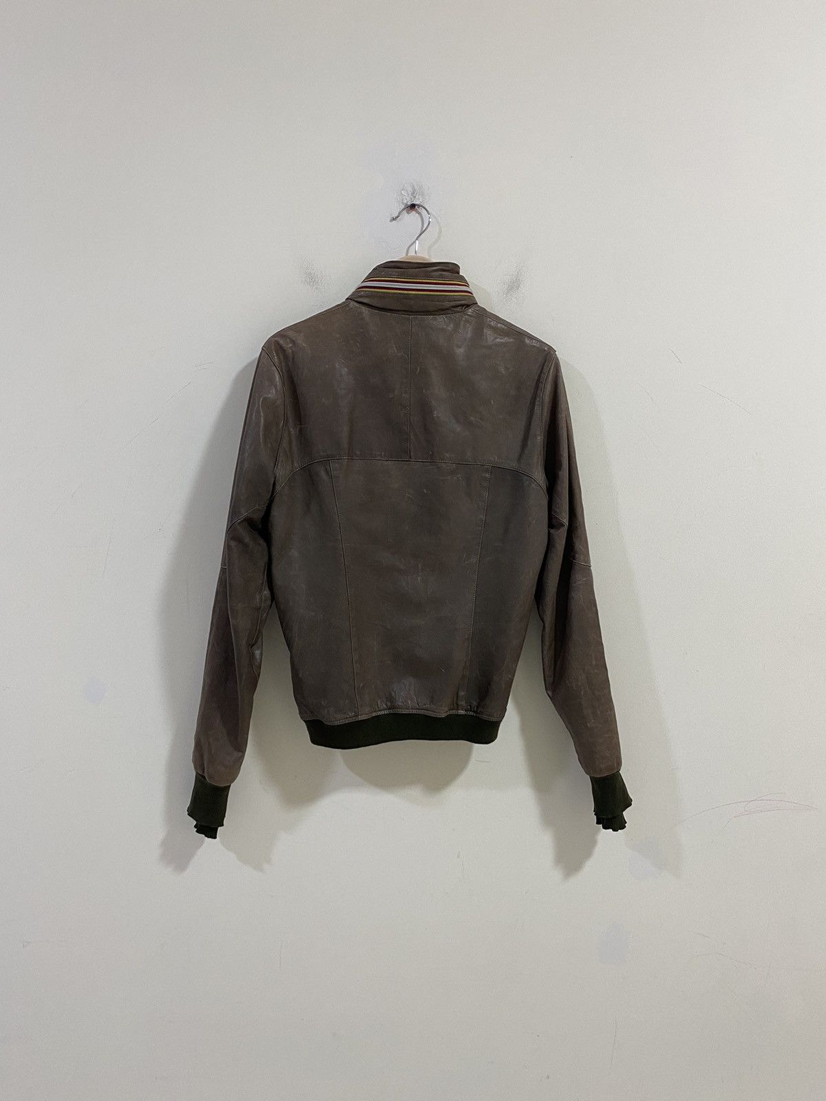 Designer × Vintage Gold Bunny Mens Leather Biker Motorcycle Bomber Jacket Italy Size US S / EU 44-46 / 1 - 9 Thumbnail