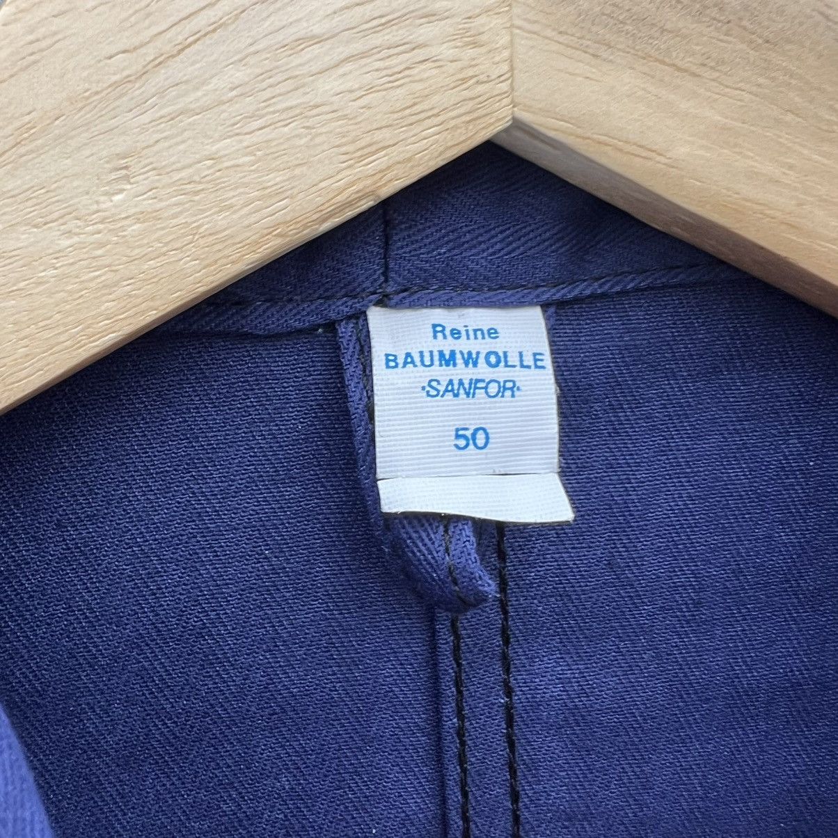 Vintage French herringbone HBT sanfor works jacket Size US M / EU 48-50 / 2 - 2 Thumbnail