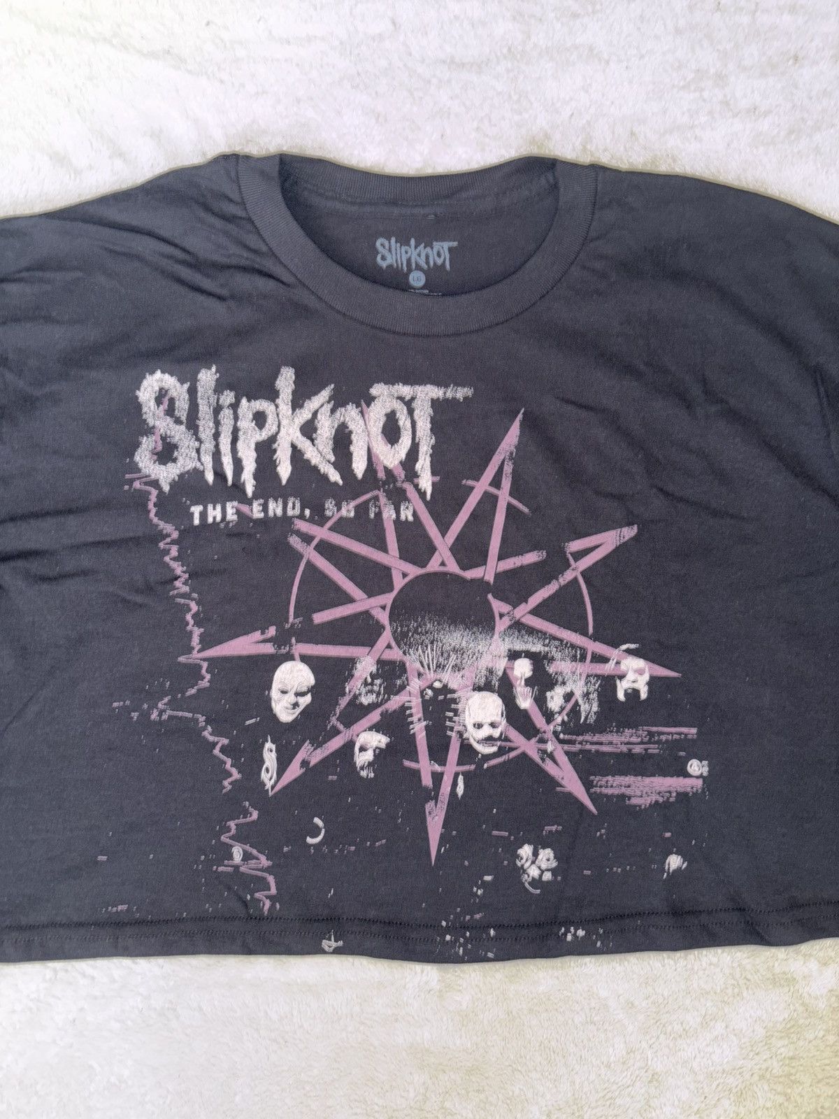 Slipknot Womens Rare Licensed Slipknot The End So Far Crop Top Size L / US 10 / IT 46 - 2 Thumbnail