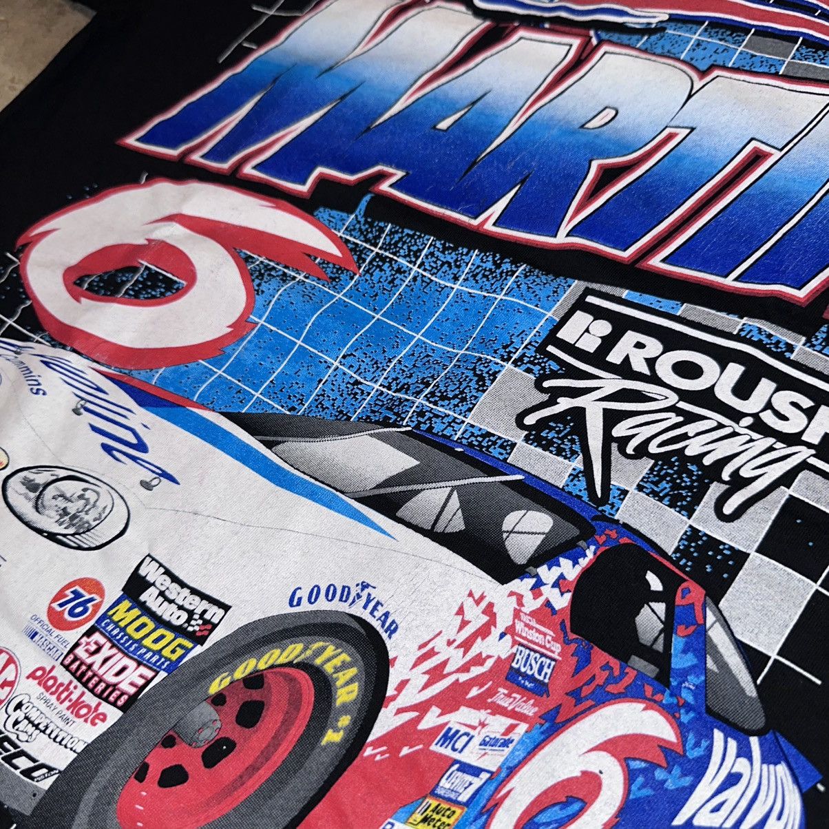 NASCAR Mark Martin #6 Valvoline Roush Racing NASCAR Tee Medium 90s Size US M / EU 48-50 / 2 - 5 Thumbnail