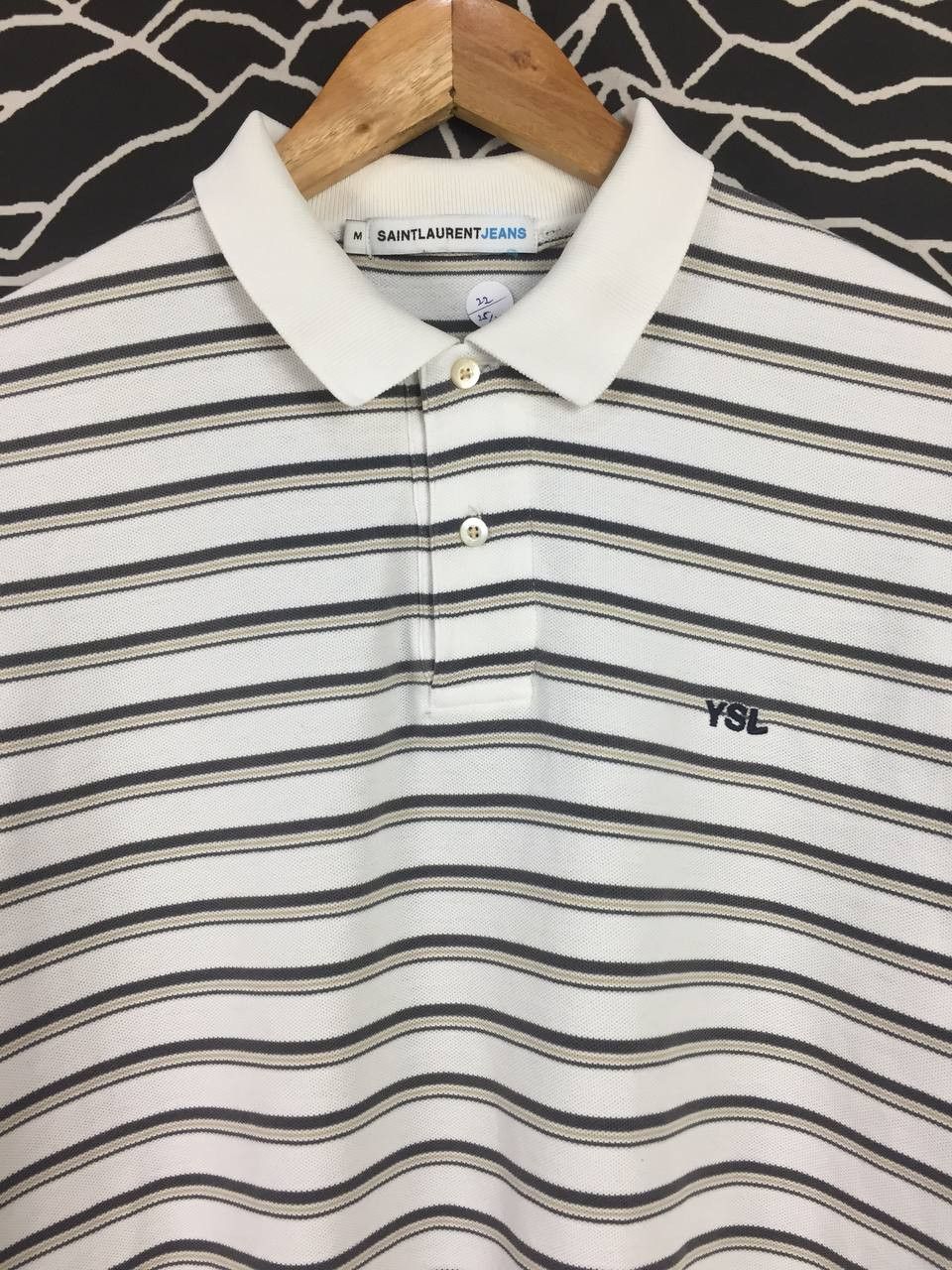 Yves Saint Laurent YSL Yves Saint Laurent Jeans Embroidered Logo Polo Tee Size US M / EU 48-50 / 2 - 3 Thumbnail