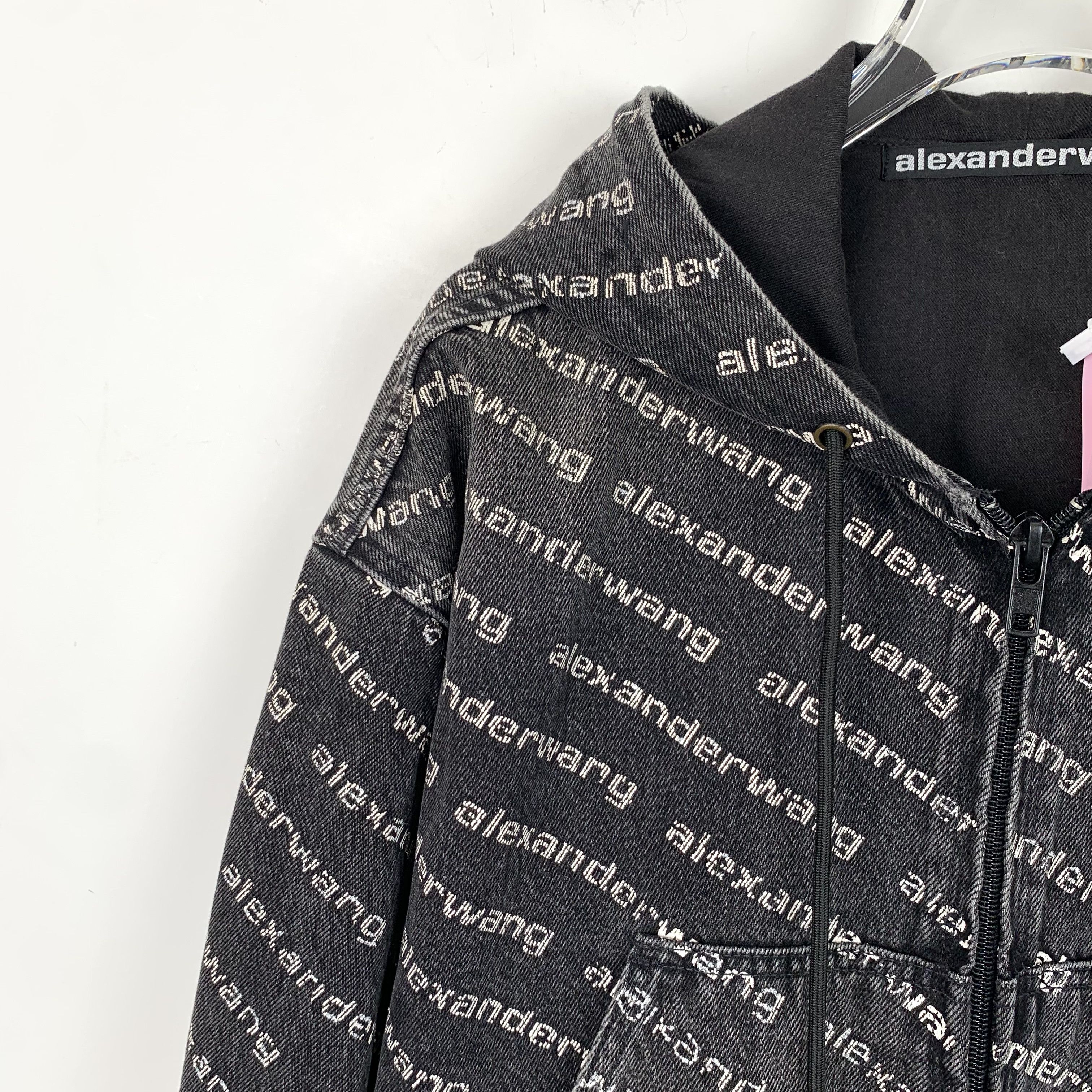 Alexander Wang Alexander Wang Black & Gray Logo Jacket (Size S) Size S / US 4 / IT 40 - 6 Thumbnail