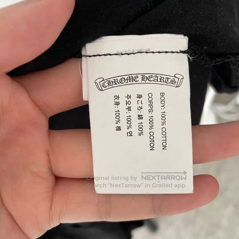 Chrome Hearts CHROME HEARTS Size M Black Sanskrit cross V-neck short slee Size US M / EU 48-50 / 2 - 8 Thumbnail
