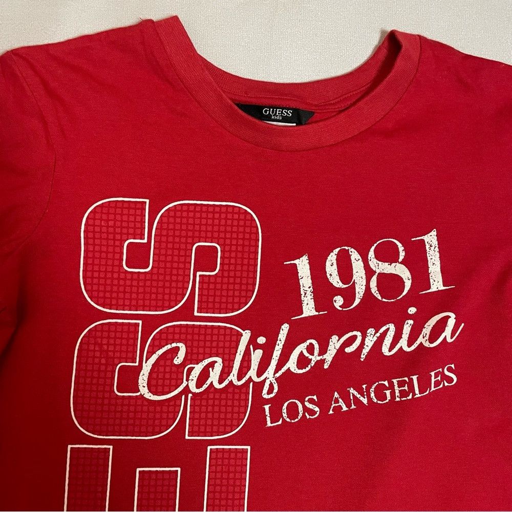 Guess Guess Short Sleeve Red Cotton T-shirt Size L (16-18) Size US XS / EU 42 / 0 - 3 Thumbnail