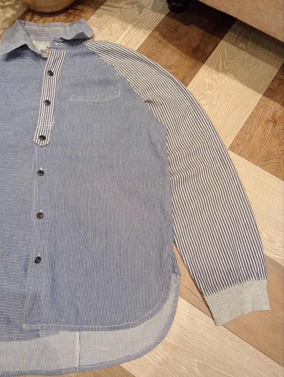 go slow caravan GO SLOW CARAVAN MOUNTAIN MANIA HICKORY DENIM SHIRT - SIZE L Size US L / EU 52-54 / 3 - 3 Thumbnail