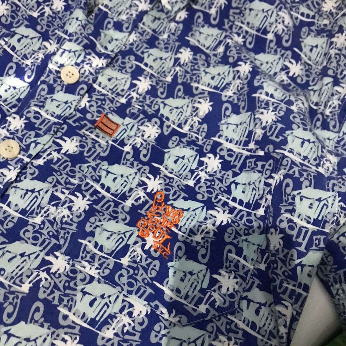 Triple 5 Soul × Vintage Vtg Triple 5 Five Soul Brooklyn NYC Navy S/S Button up hawai Size US M / EU 48-50 / 2 - 10 Thumbnail
