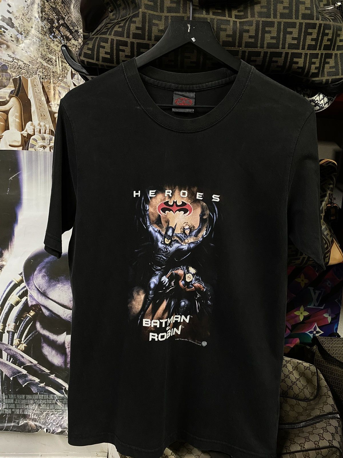 Vintage Vintage 90’s Batman & Robin Movie T-Shirt Size Medium Size US M / EU 48-50 / 2 - 1 Thumbnail