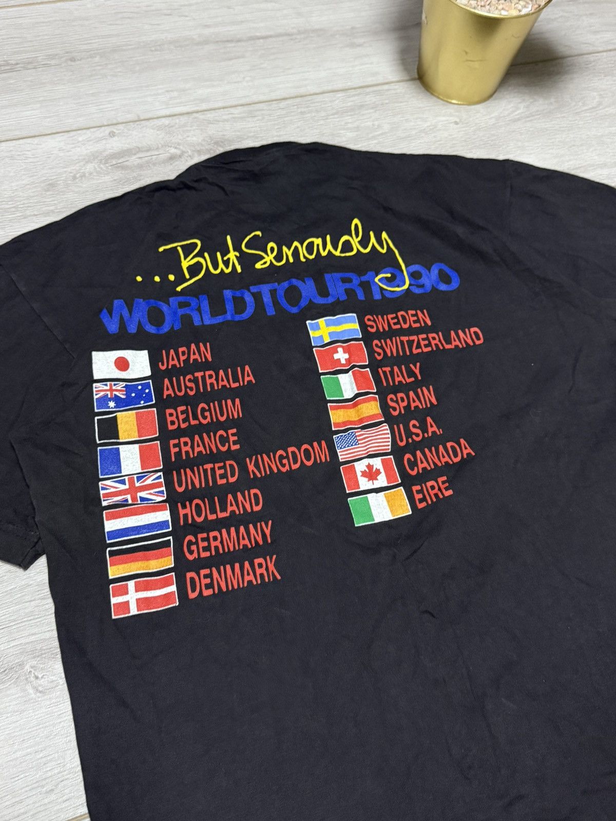 Brockum Phil Collins 1990 But Seriously vintage tee shirt tour Size US L / EU 52-54 / 3 - 9 Thumbnail