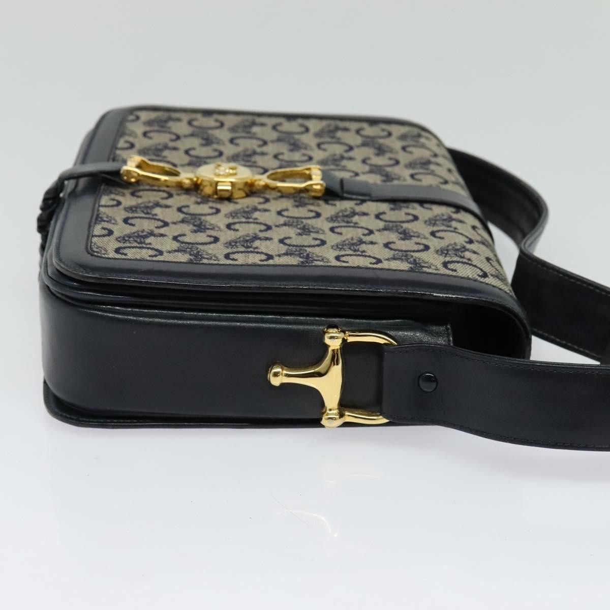 Celine CELINE C Sulky Shoulder Bag Canvas Navy Gold Size ONE SIZE - 5 Thumbnail