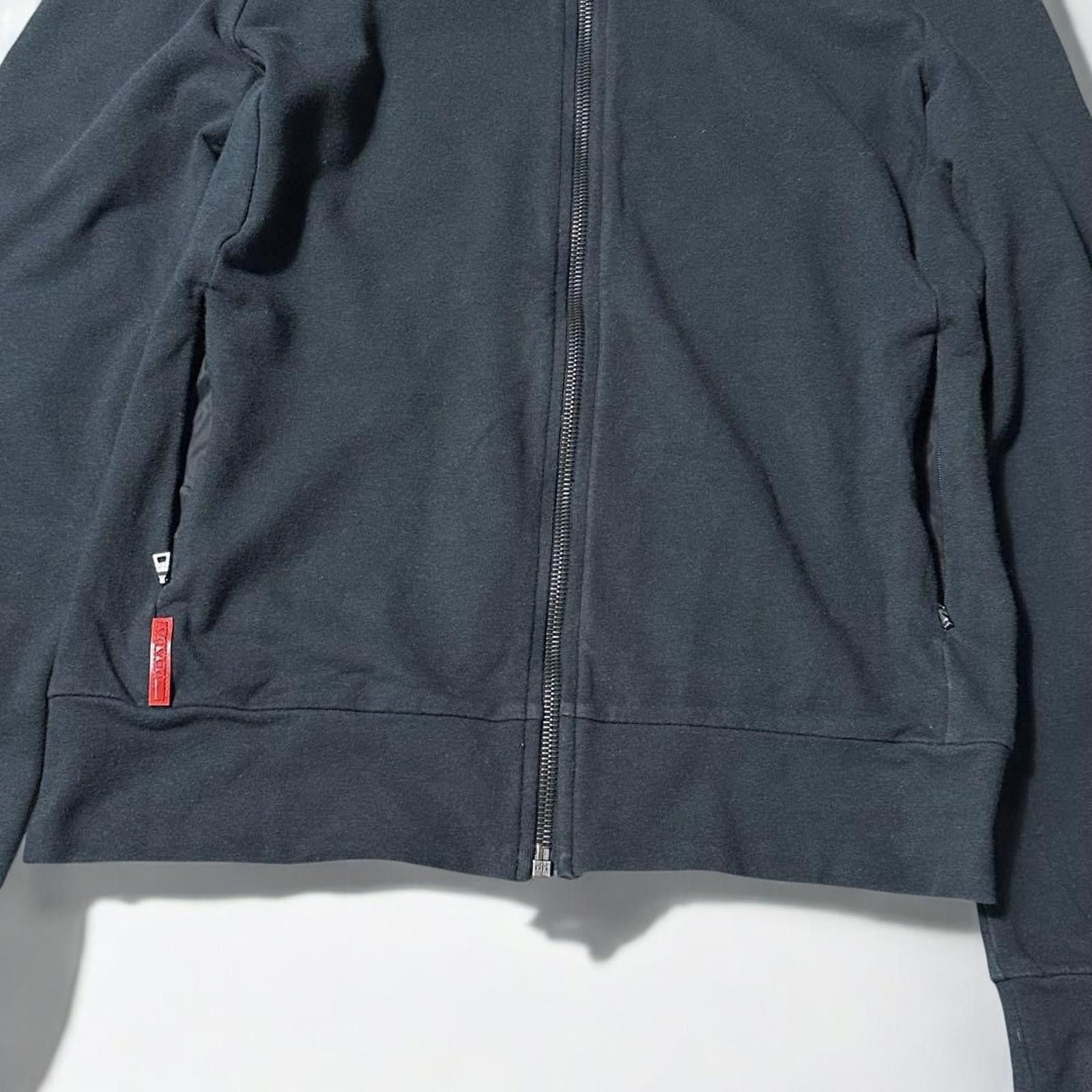 Prada Prada - Black Hooded Zip-Up Sweatshirt Size M / US 6-8 / IT 42-44 - 3 Thumbnail