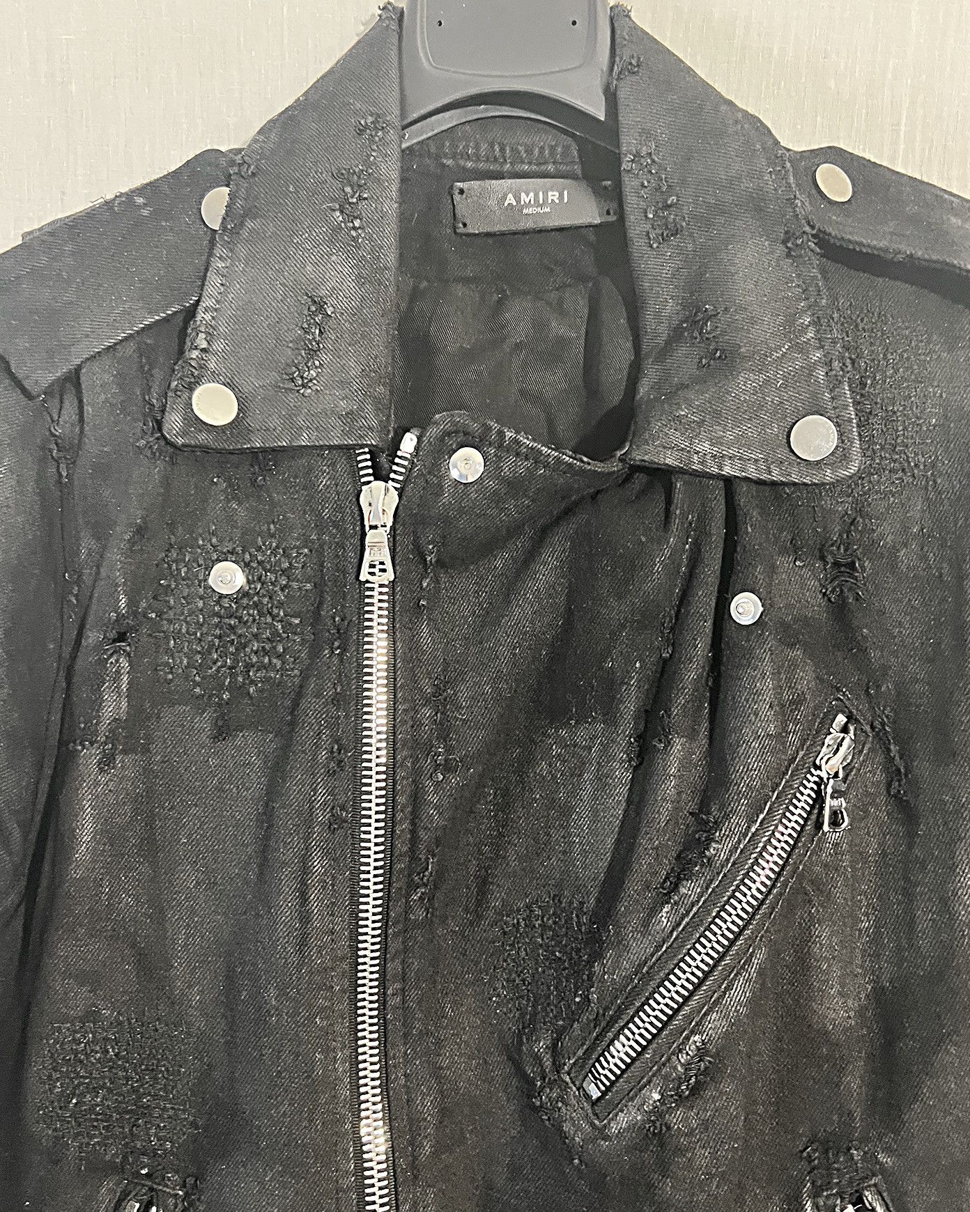 Amiri Great Distressed Biker Jacket Size US M / EU 48-50 / 2 - 9 Thumbnail