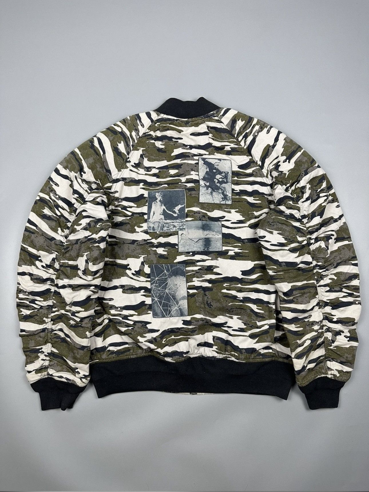 Japanese Brand Raf Simons Riot Style Vintage Divided Camo Bomber Jacket Size US L / EU 52-54 / 3 - 2 Thumbnail
