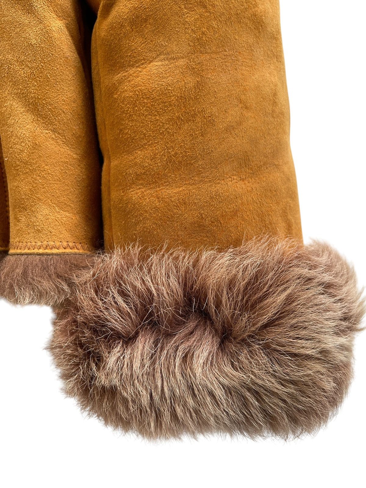 Vintage Cerchio Lambskin Suede Leather Fur Jacket Size M / US 6-8 / IT 42-44 - 13 Thumbnail