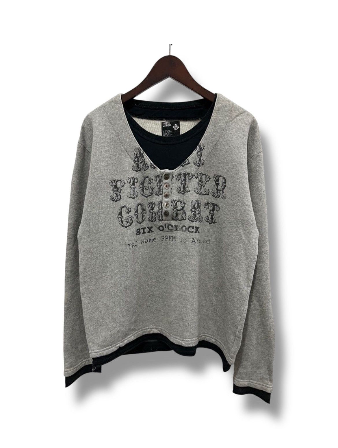 PPFM Ppfm Half button Poem Sweatshirt Size US L / EU 52-54 / 3 - 1 Thumbnail