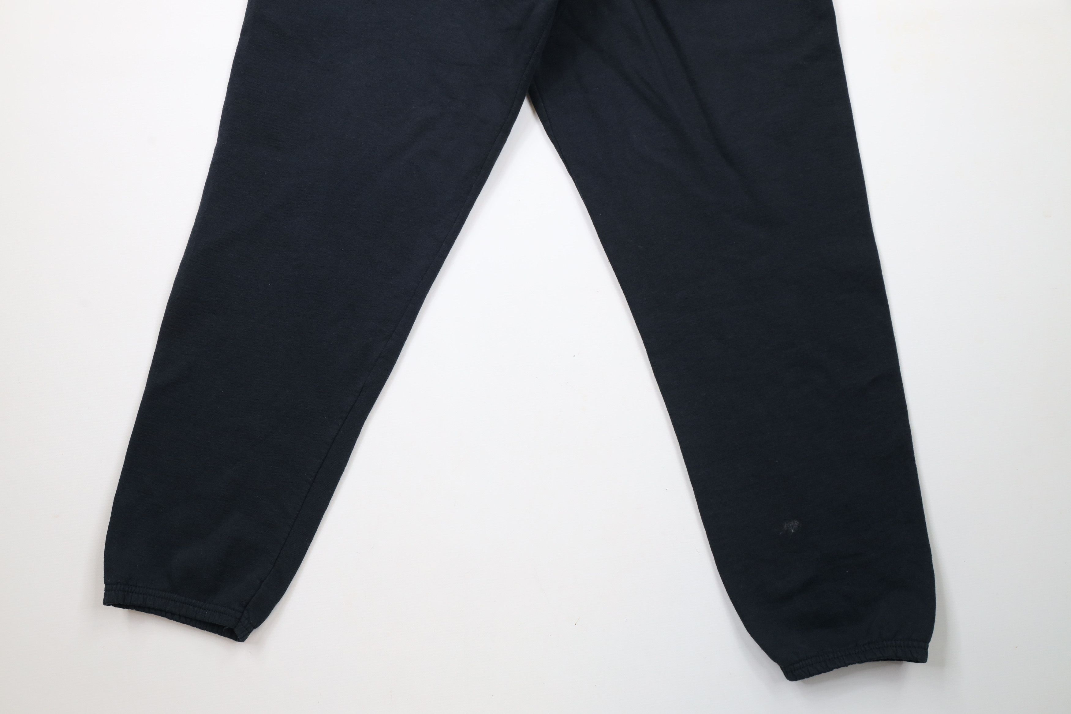 Vintage Vintage 90s Streetwear Blank Cuffed Sweatpants Joggers Black Size US 34 / EU 50 - 13 Thumbnail