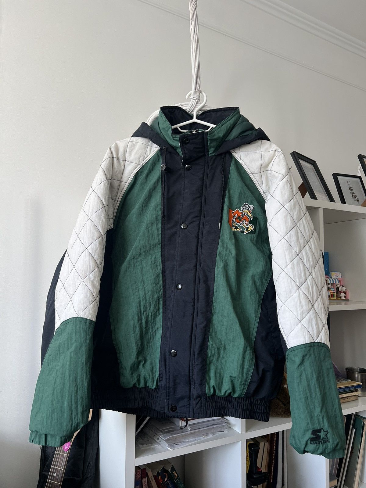 Starter × Vintage Starter Miami University Hurricanes Bomber Jacket Size US M / EU 48-50 / 2 - 3 Thumbnail
