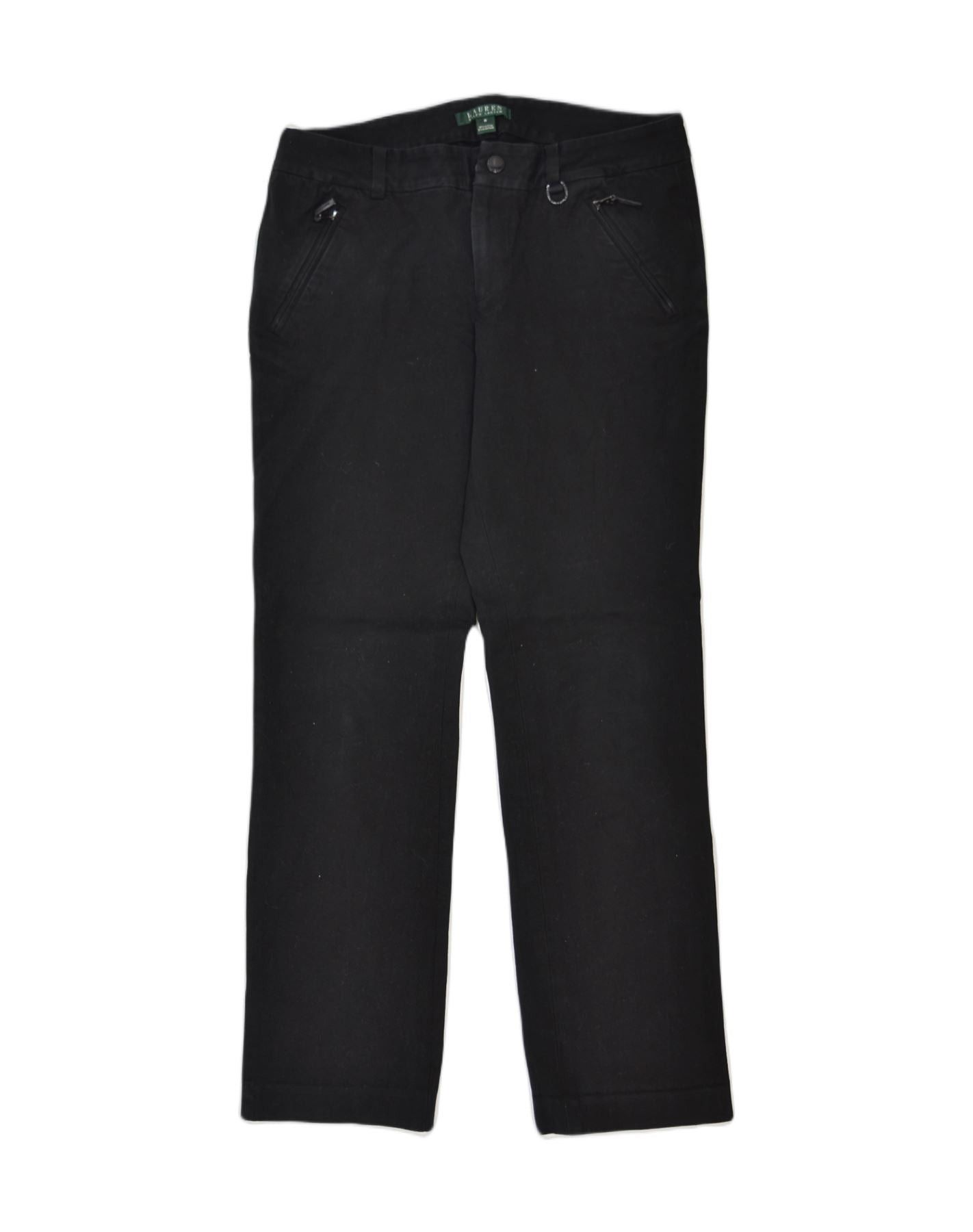 Ralph Lauren Womens Straight Casual Trousers US 8 Medium W32 L29 Black Size 30" / US 8 / IT 44 - 1 Thumbnail
