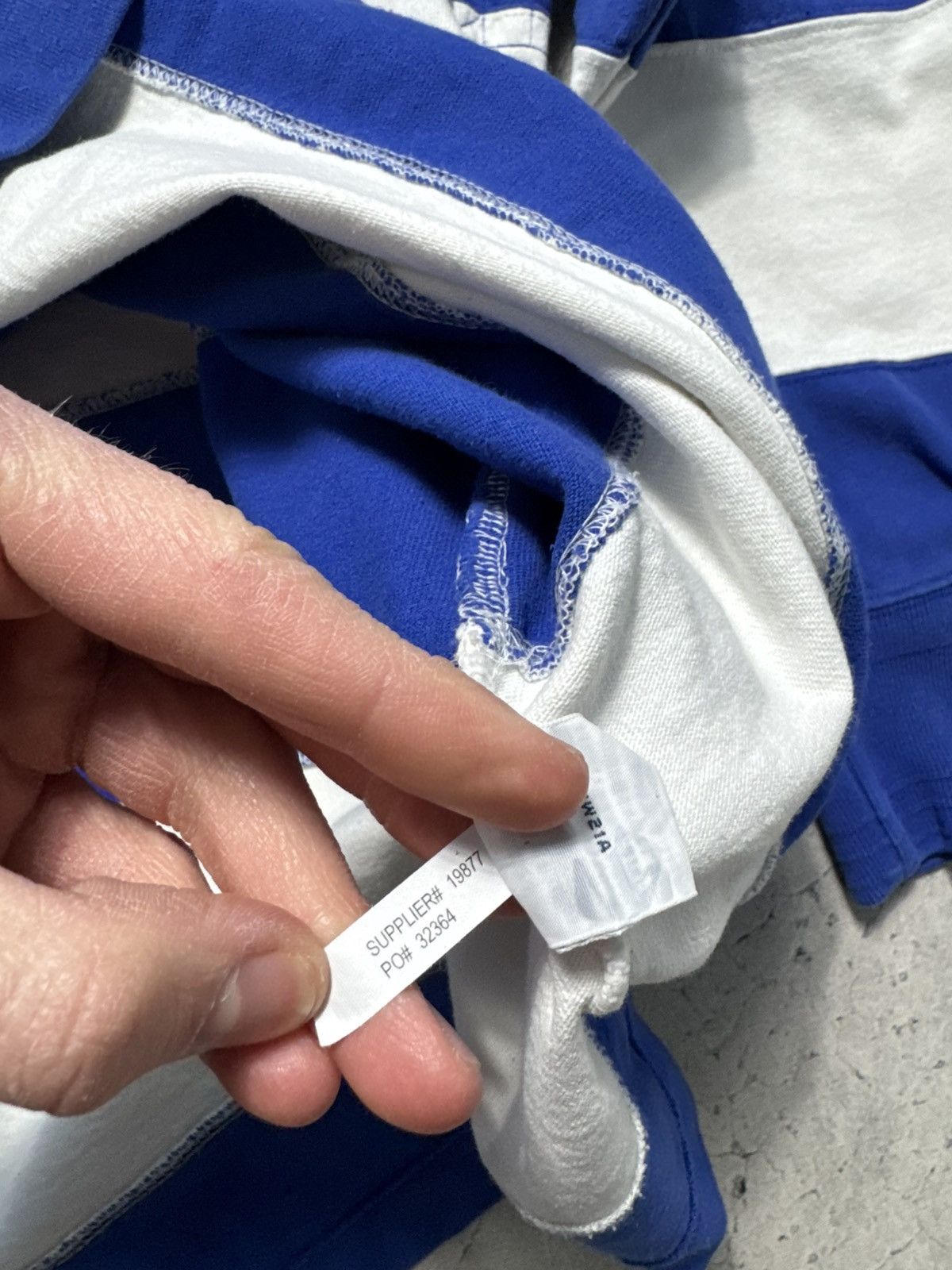 Polo Ralph Lauren Polo Ralph Lauren Striped Rugby Sweatshirt Vintage #21 Size US XXL / EU 58 / 5 - 9 Thumbnail