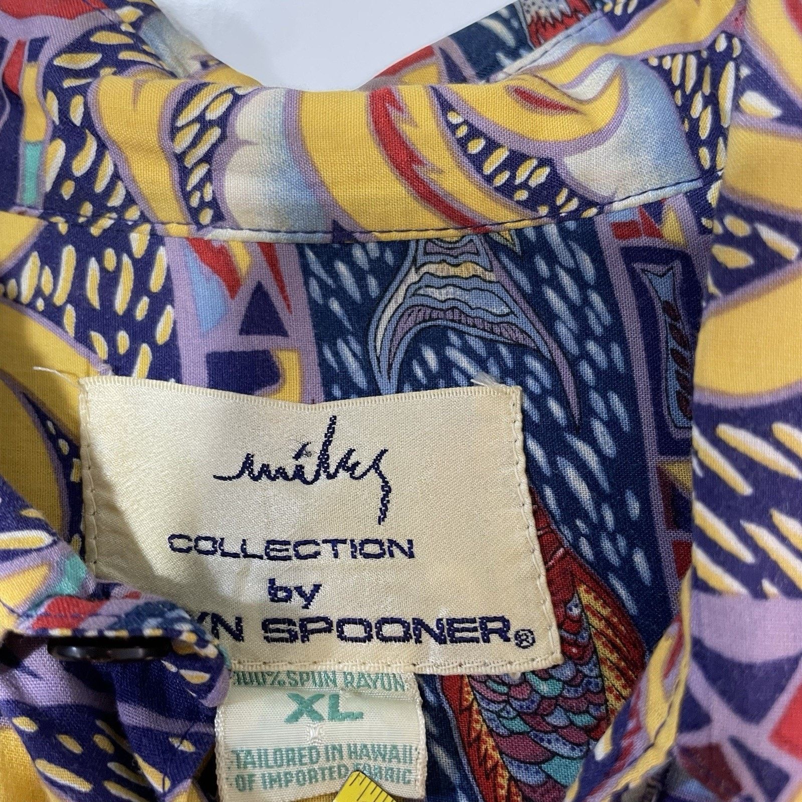 Reyn Spooner VTG Reyn Spooner Miley Rayon Hawaiian Shirt Funky Palms XL Size US L / EU 52-54 / 3 - 2 Thumbnail