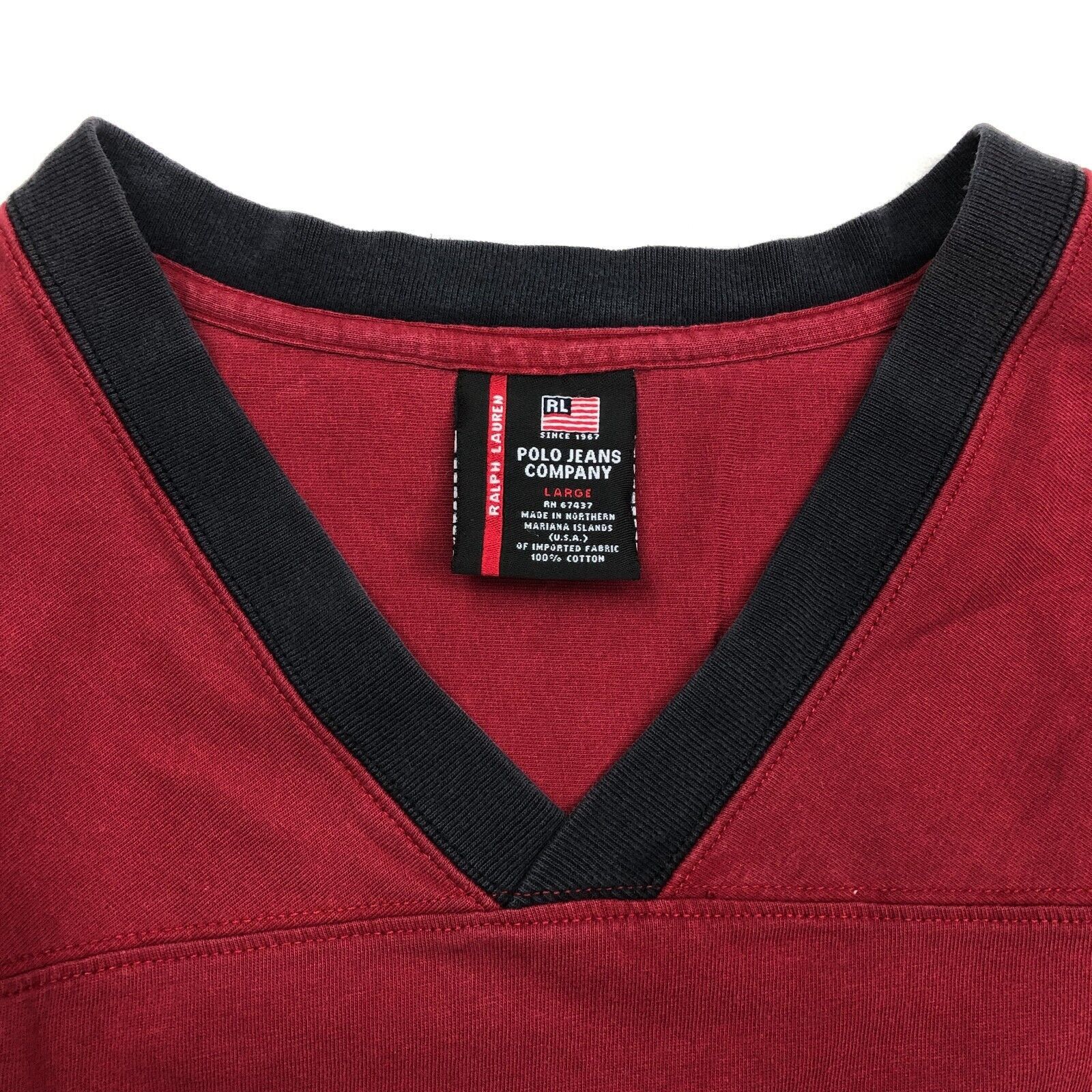 Polo Ralph Lauren × Vintage Vintage 90s Polo Jeans V Neck Long Sleeve Shirt Tee Large Size US L / EU 52-54 / 3 - 3 Thumbnail