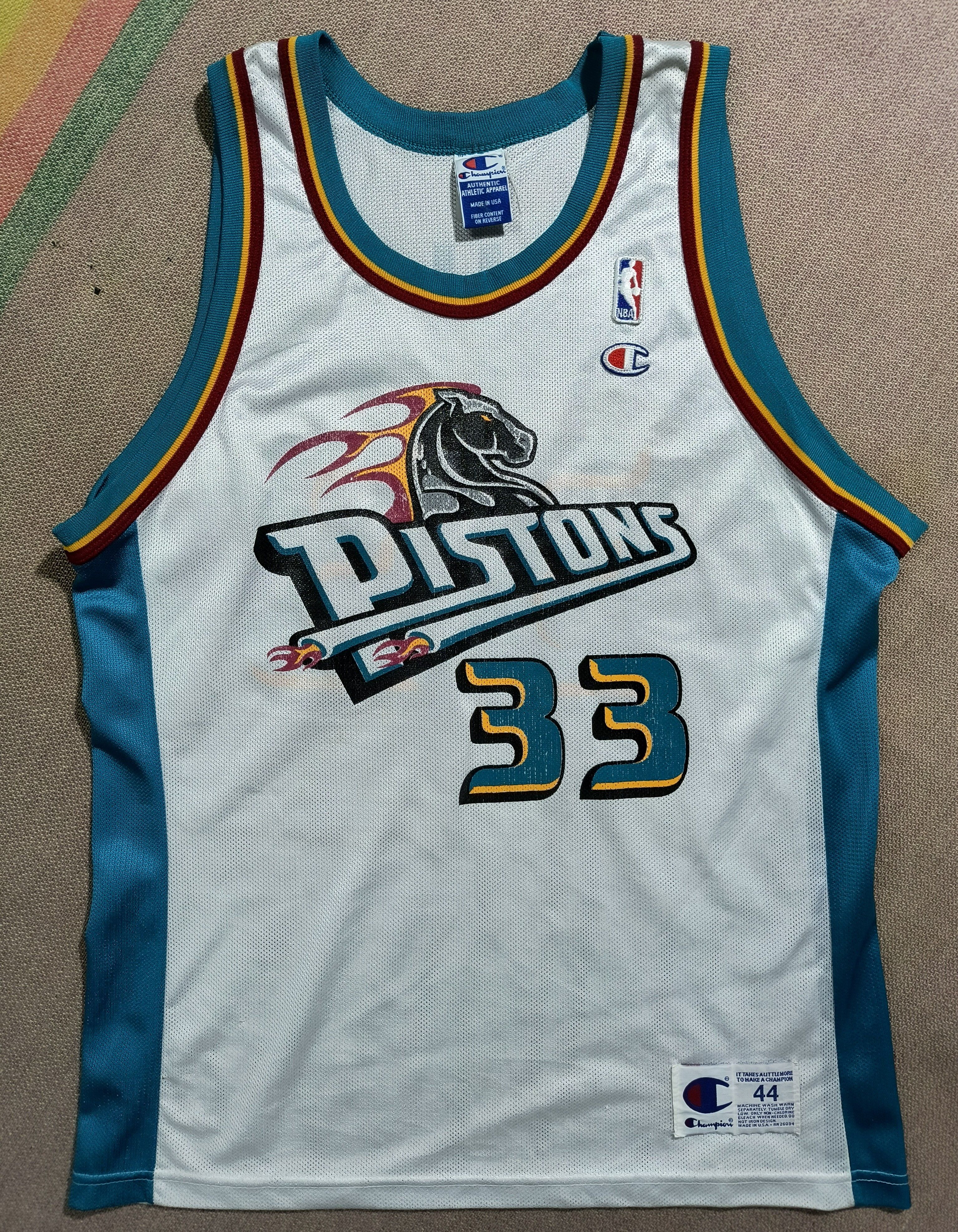 Champion Vintage Detroit Pistons Grant Hill #33 90s jersey Size US L / EU 52-54 / 3 - 2 Thumbnail