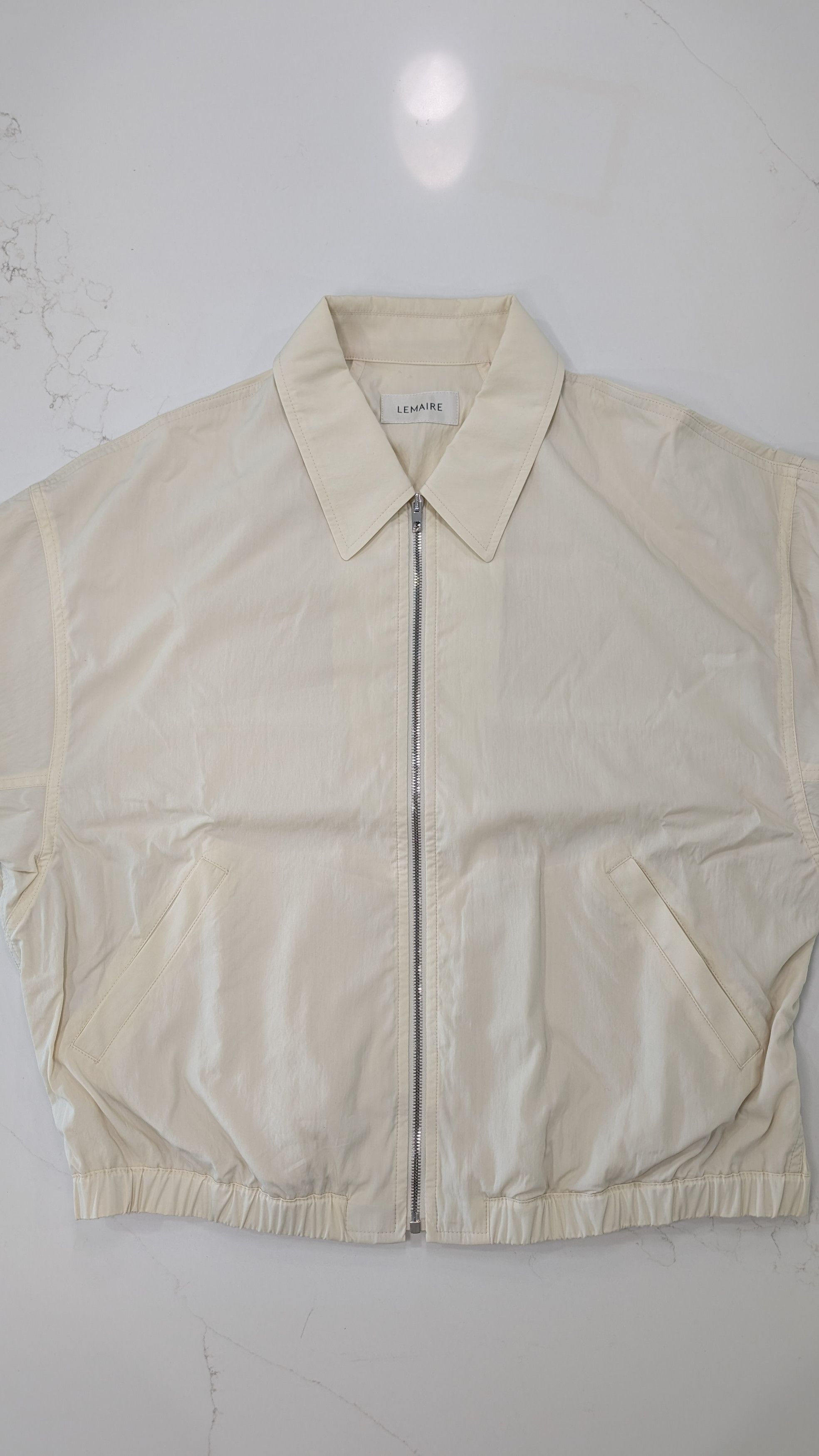Lemaire Lemaire Creamy White Zipped Technical Blouson - Size LARGE Size US L / EU 52-54 / 3 - 4 Thumbnail