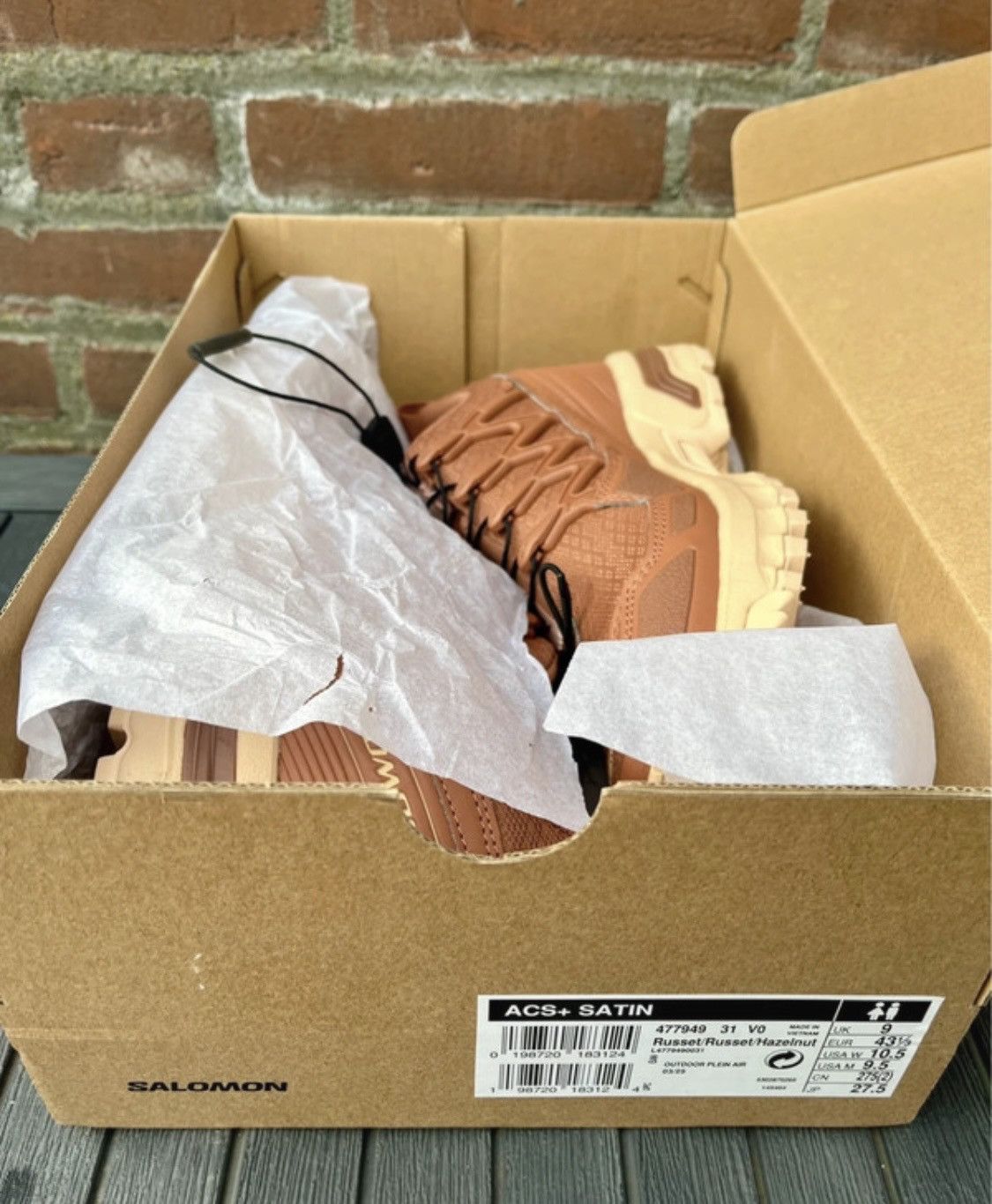Salomon Salomon acs satin hazelnut 9.5 outdoor hiking running Size US 9.5 / EU 42-43 - 9 Thumbnail