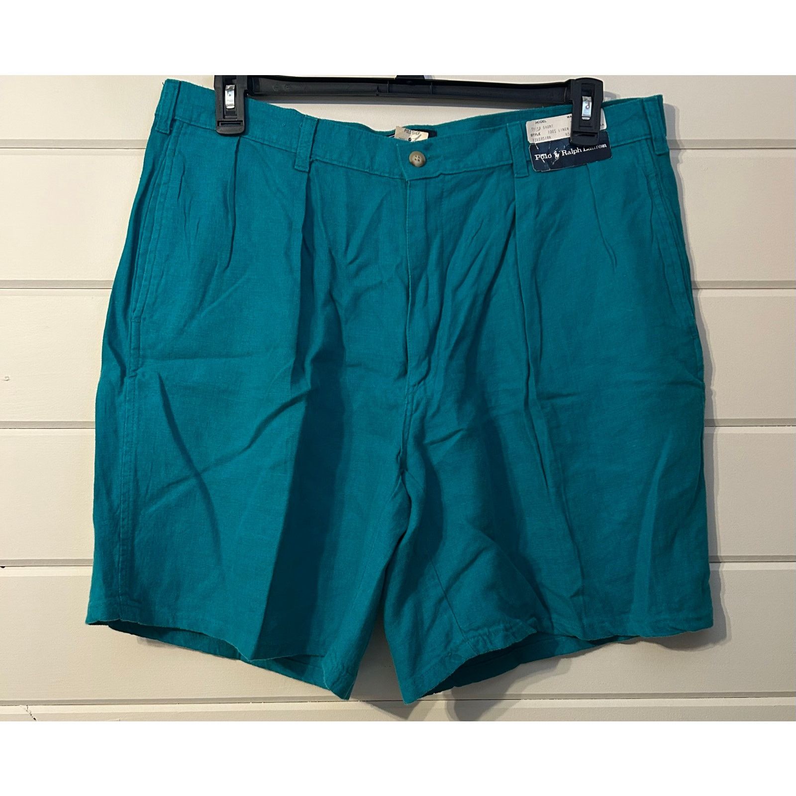 Polo Ralph Lauren Vintage 80s men’s Polo RL Tyler shorts cream NWT linen sz 38 Size US 38 / EU 54 - 1 Thumbnail