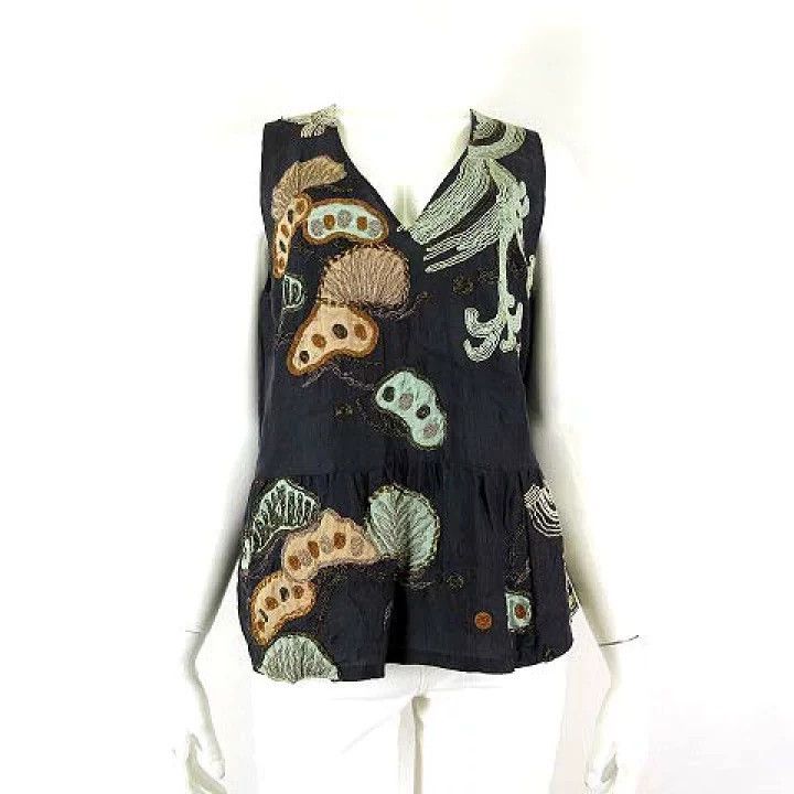 Dries Van Noten Dries Van Noten Embroidered Sleeveless Top-dmc Size US M / EU 48-50 / 2 - 1 Thumbnail